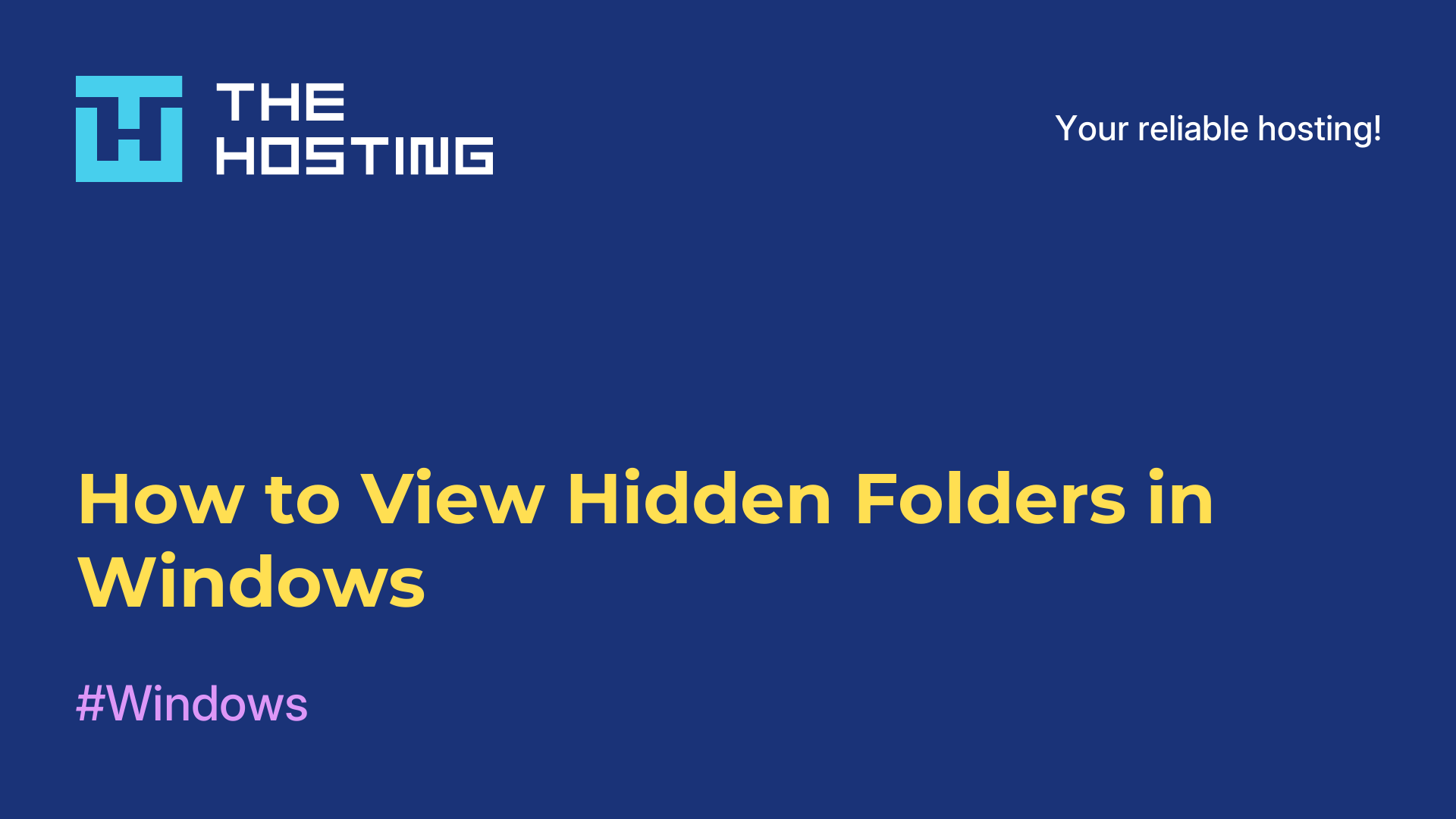 How to View Hidden Folders in Windows