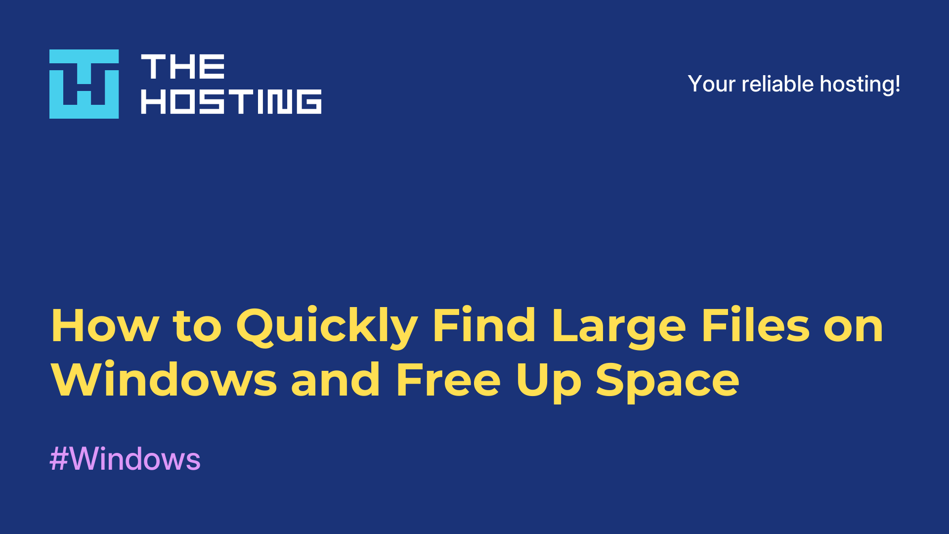 How to Quickly Find Large Files on Windows and Free Up Space