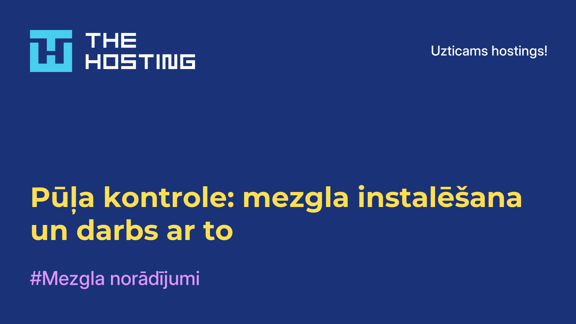 Pūļa kontrole: mezgla instalēšana un darbs ar to