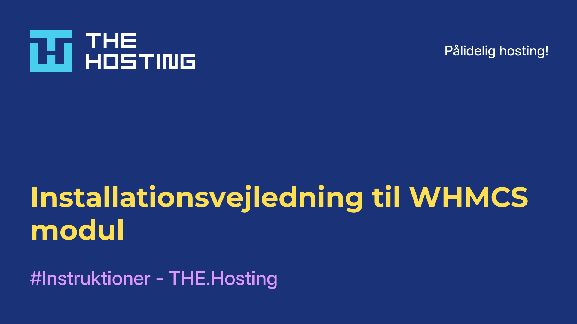 Installationsvejledning til WHMCS-modul