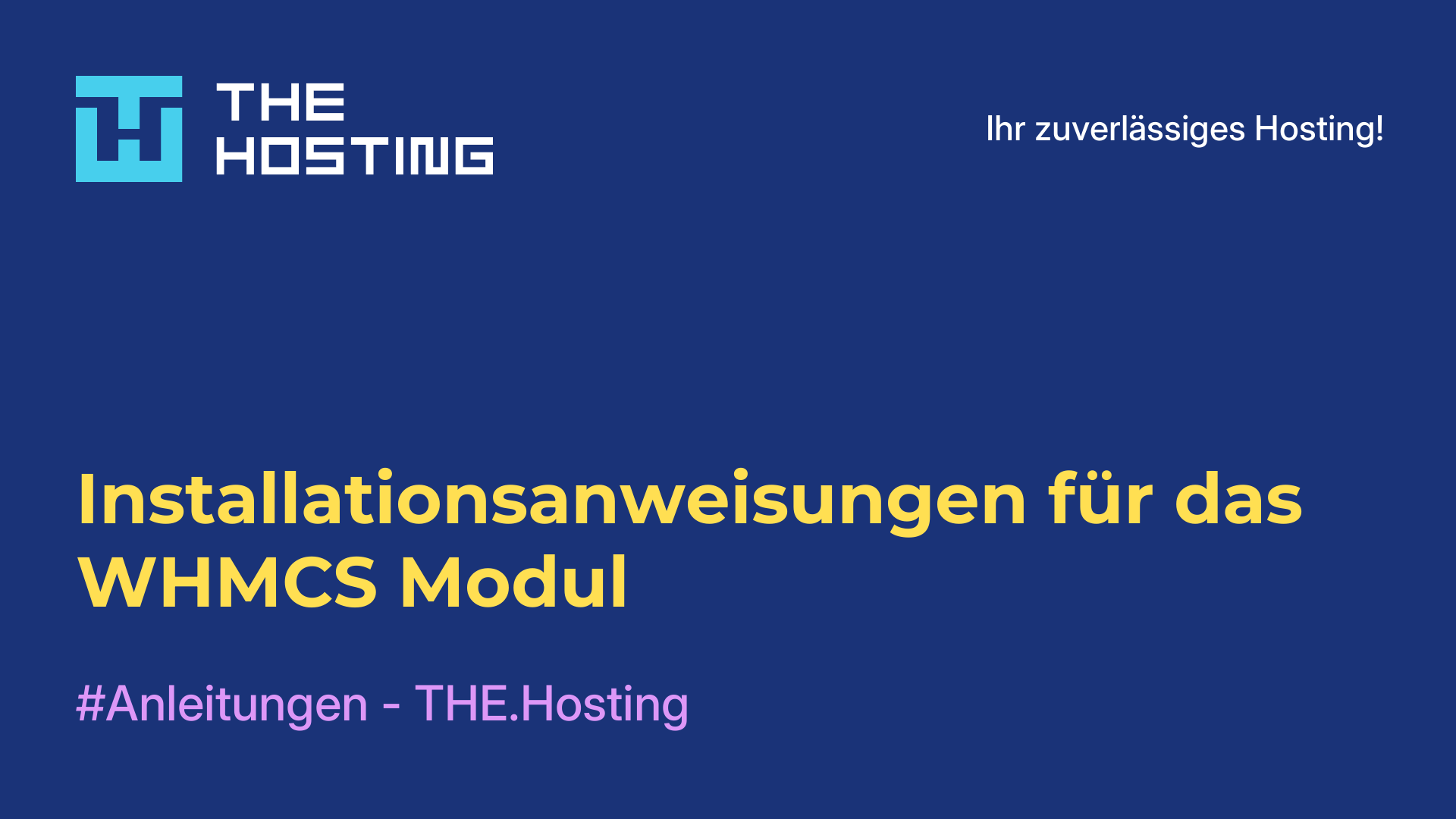 Installationsanweisungen für das WHMCS-Modul