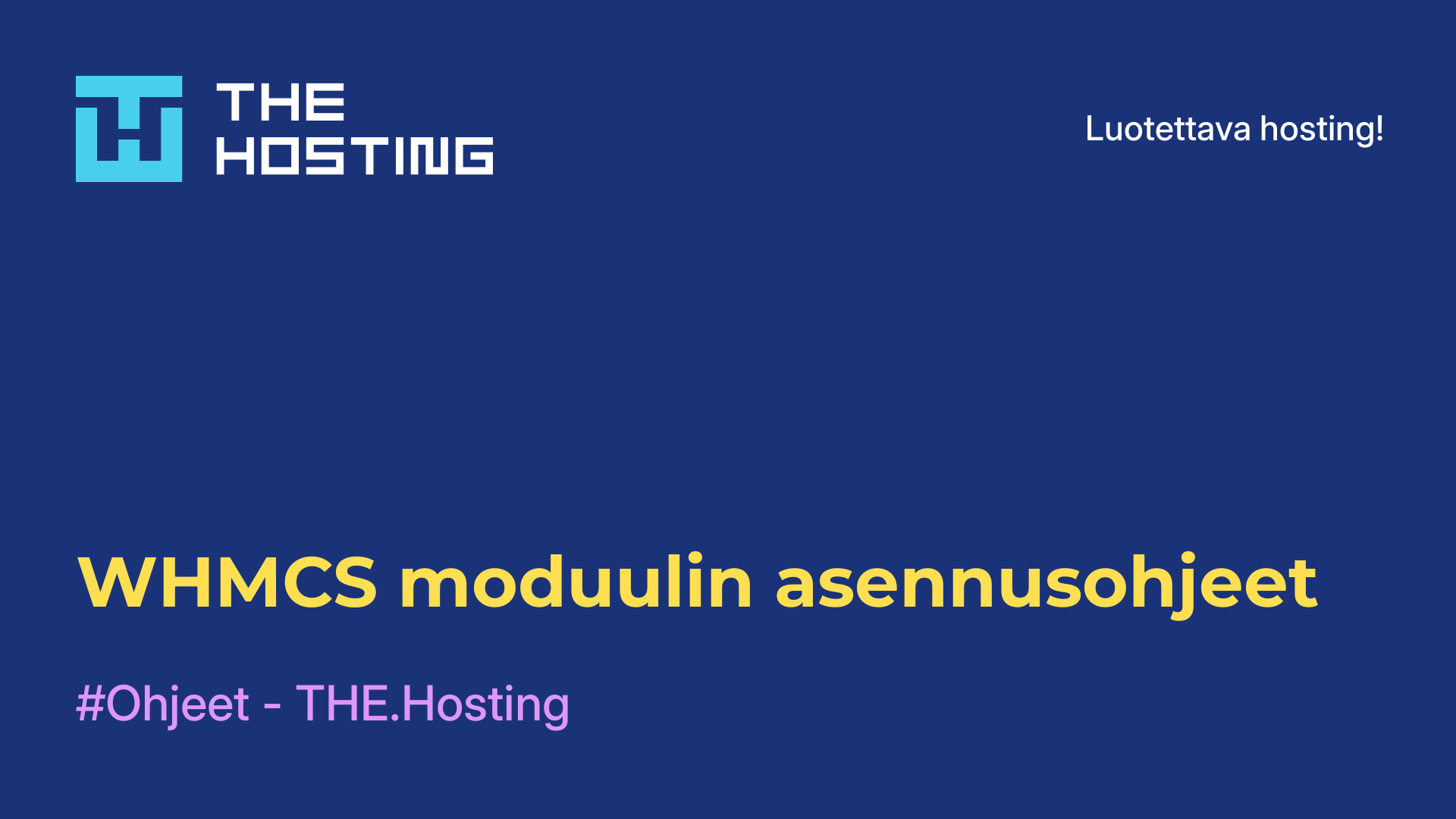 WHMCS-moduulin asennusohjeet