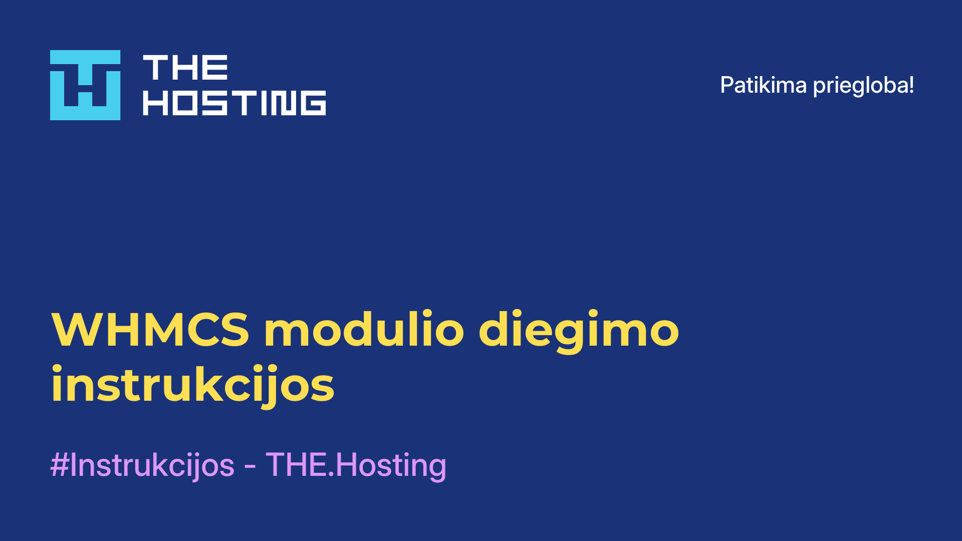 WHMCS modulio diegimo instrukcijos