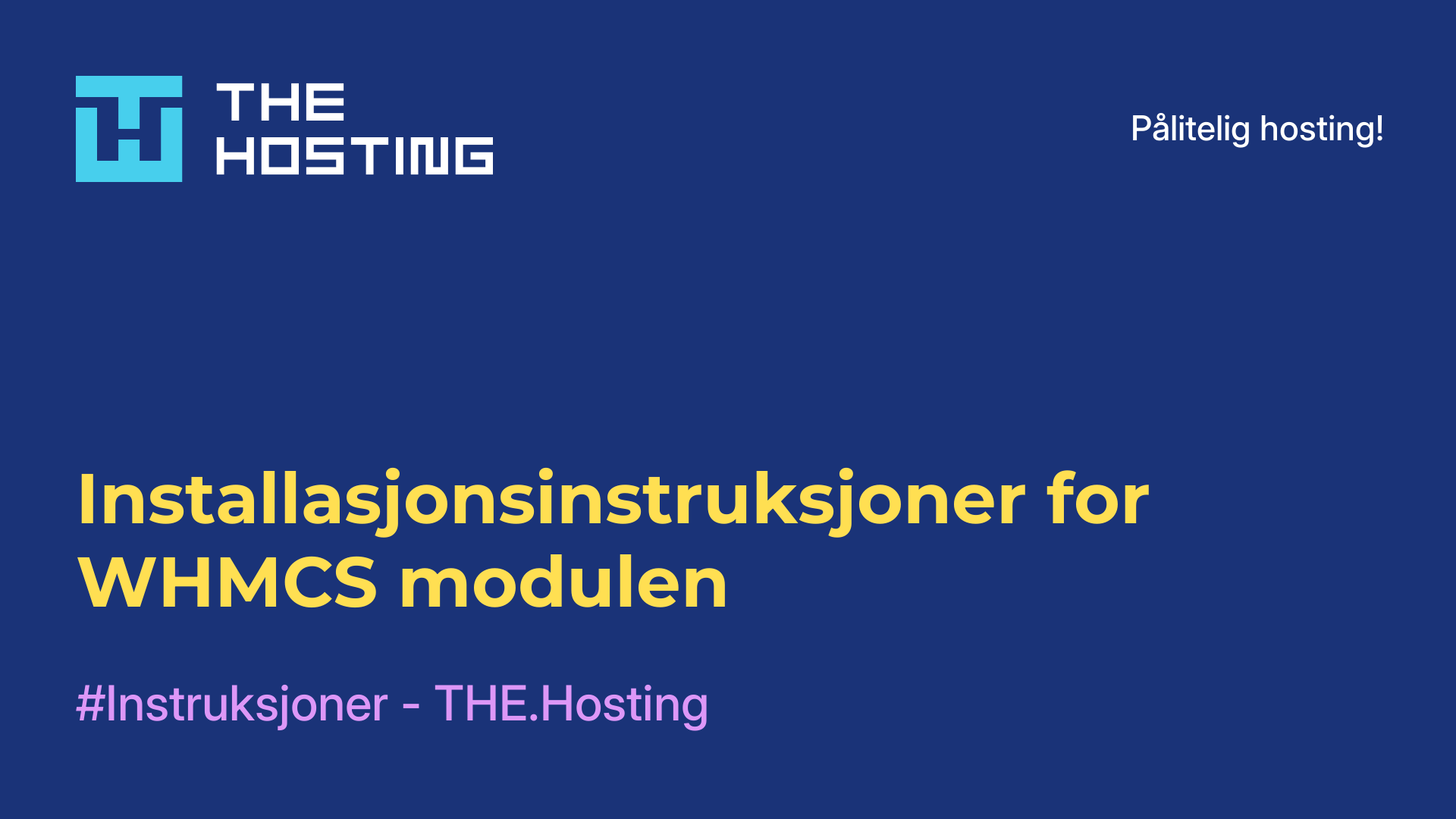 Installasjonsinstruksjoner for WHMCS-modulen