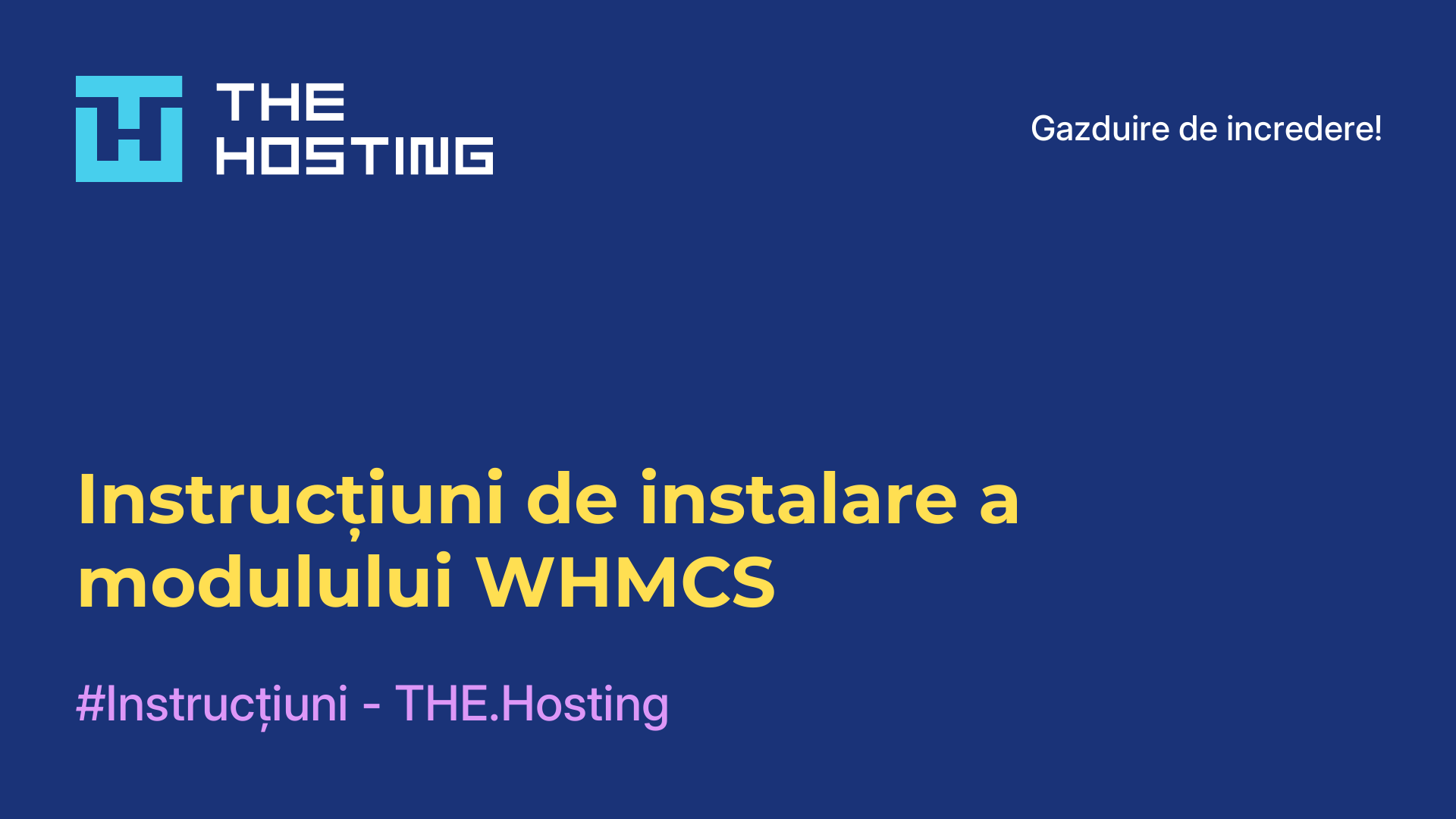 Instrucțiuni de instalare a modulului WHMCS