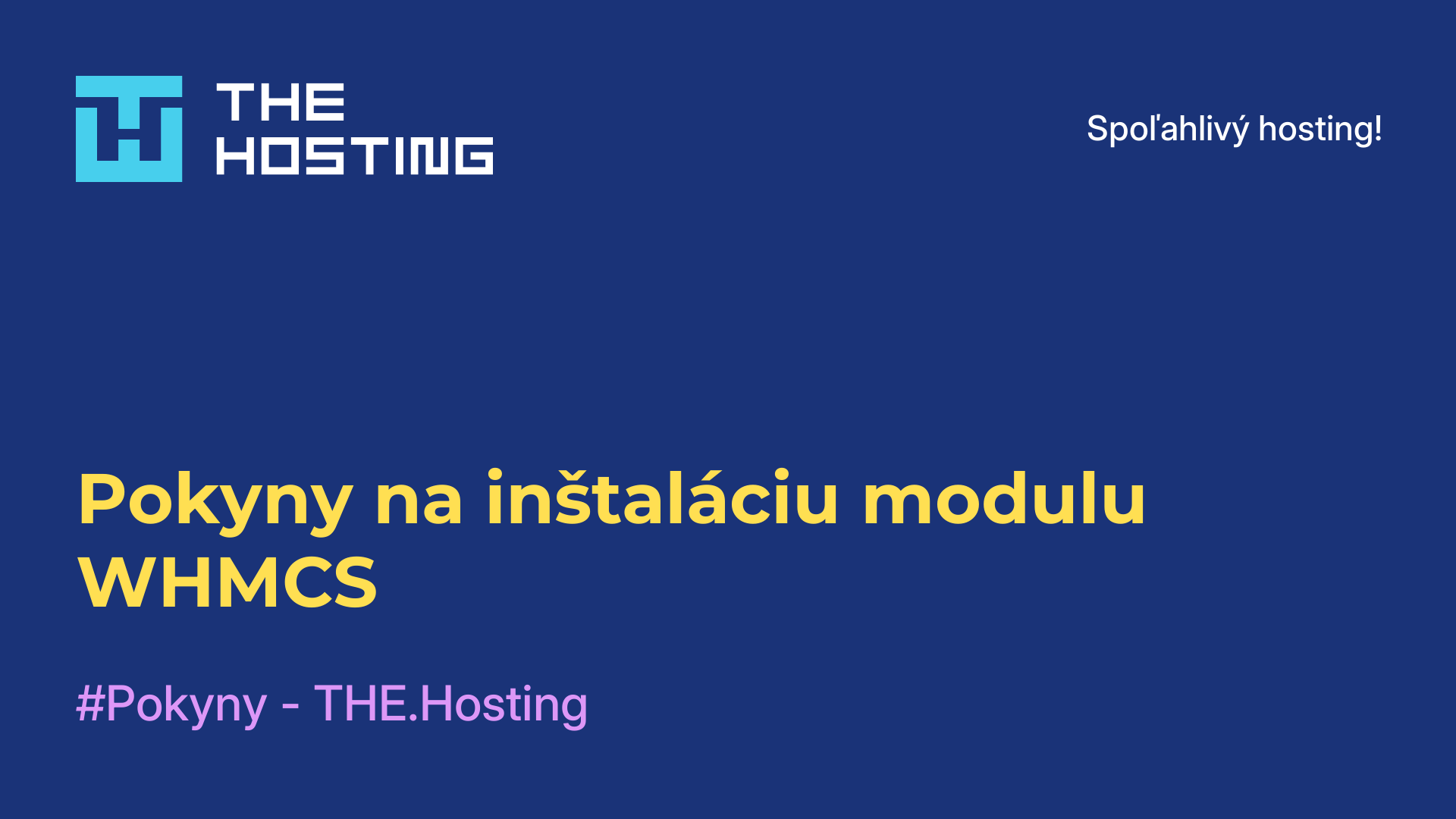 Pokyny na inštaláciu modulu WHMCS