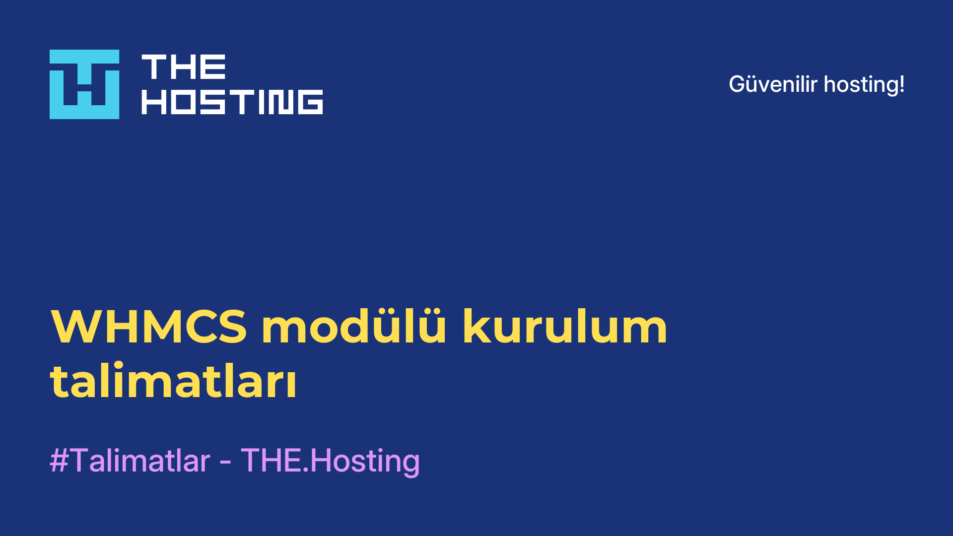 WHMCS modülü kurulum talimatları