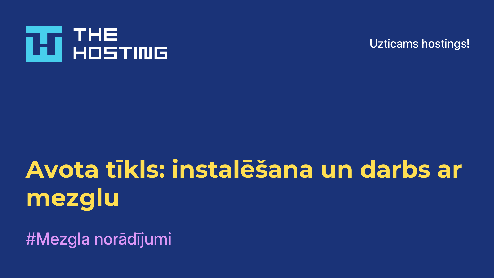 Avota tīkls: instalēšana un darbs ar mezglu