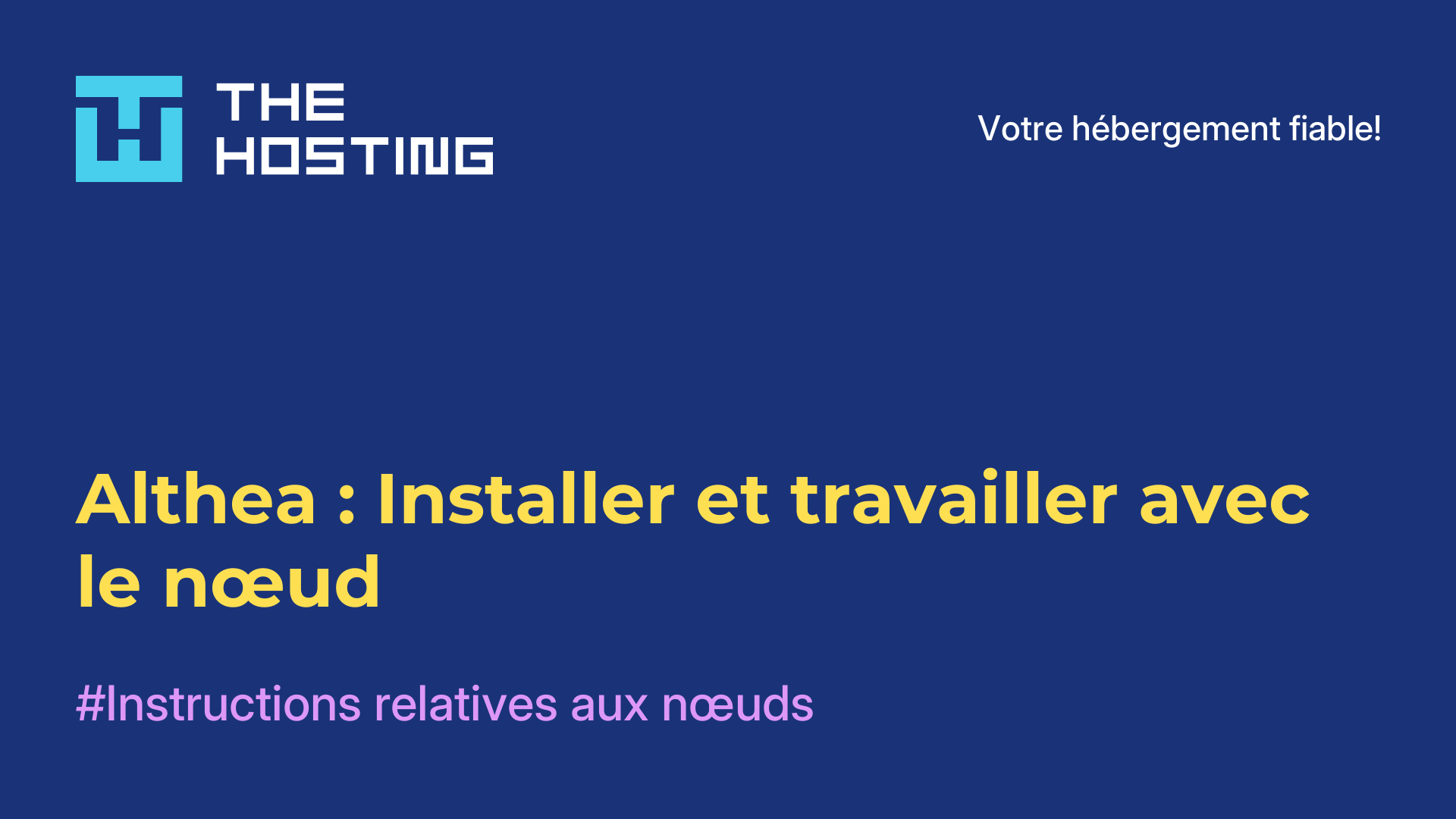 Althea : Installer et travailler avec le nœud