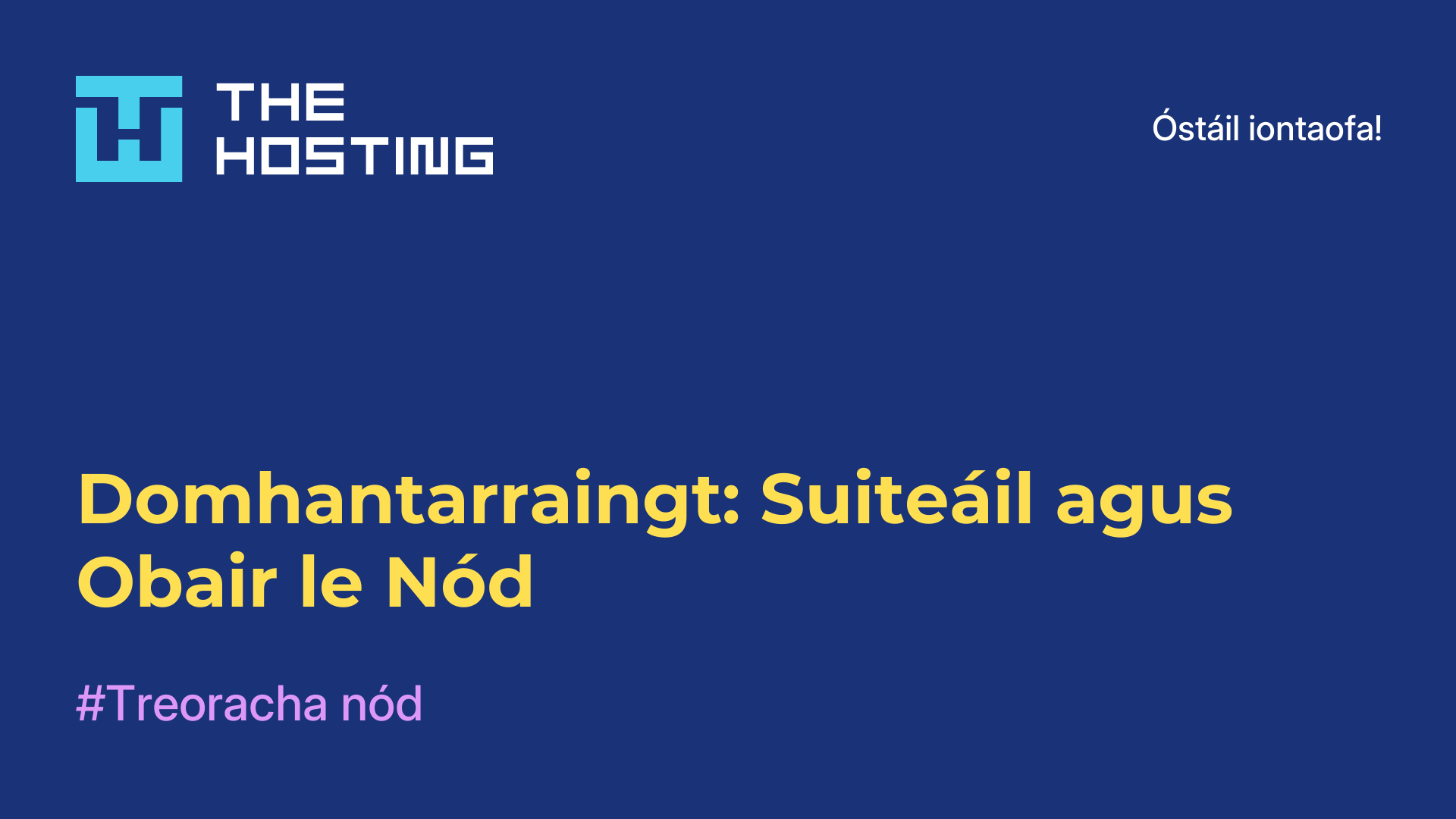 Domhantarraingt: Suiteáil agus Obair le Nód