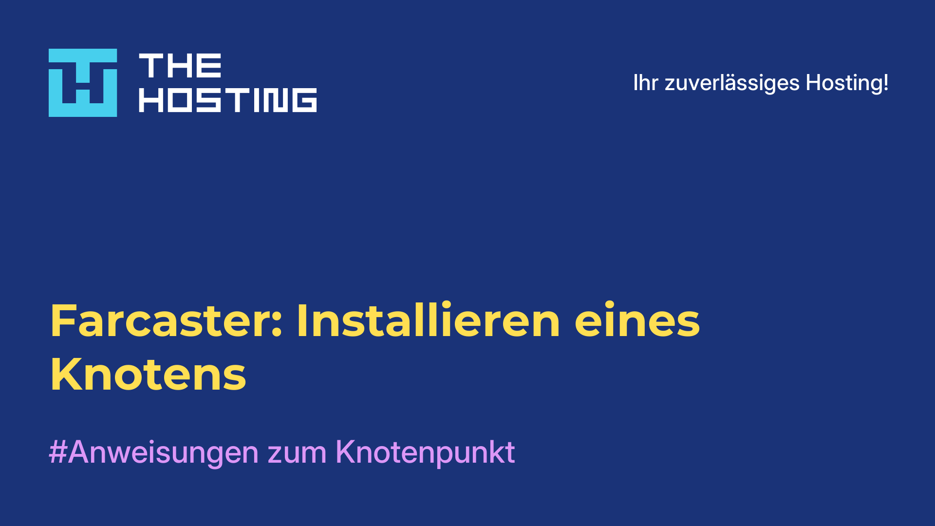 Farcaster: Installieren eines Knotens