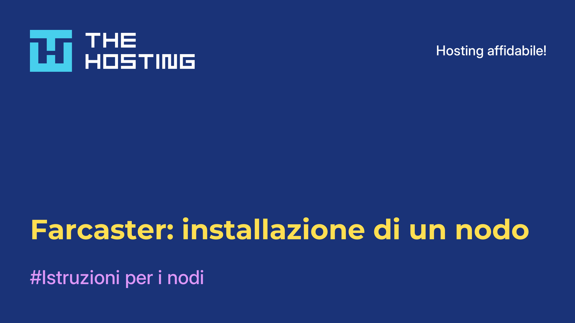 Farcaster: installazione di un nodo
