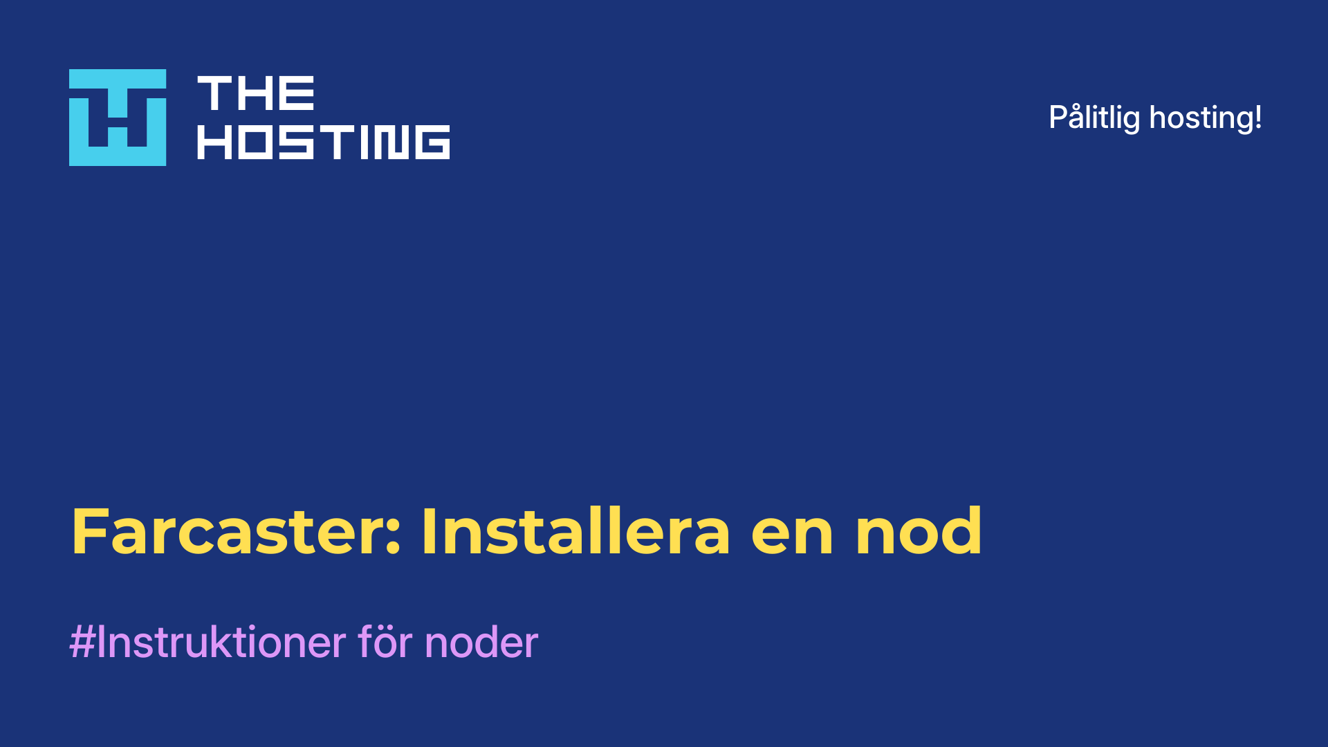 Farcaster: Installera en nod