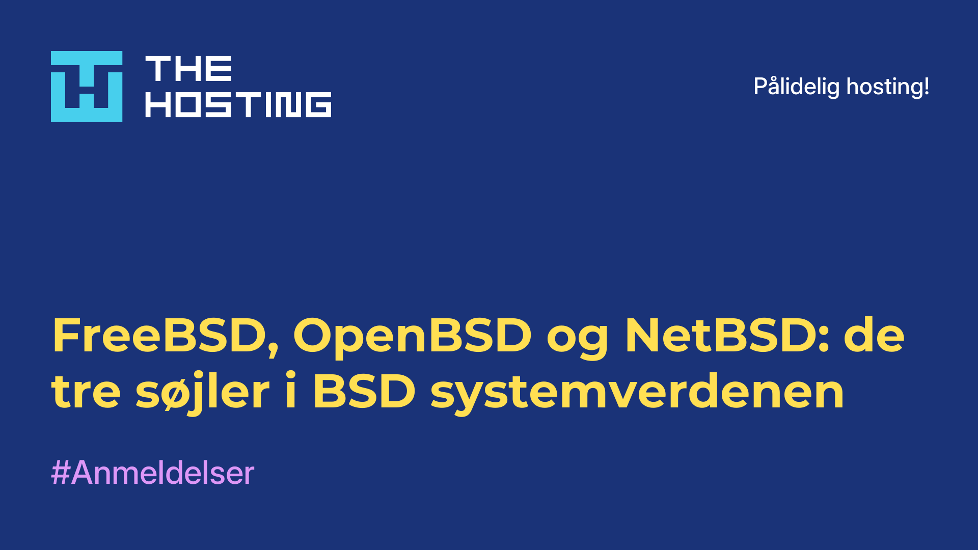 FreeBSD, OpenBSD og NetBSD: de tre søjler i BSD-systemverdenen