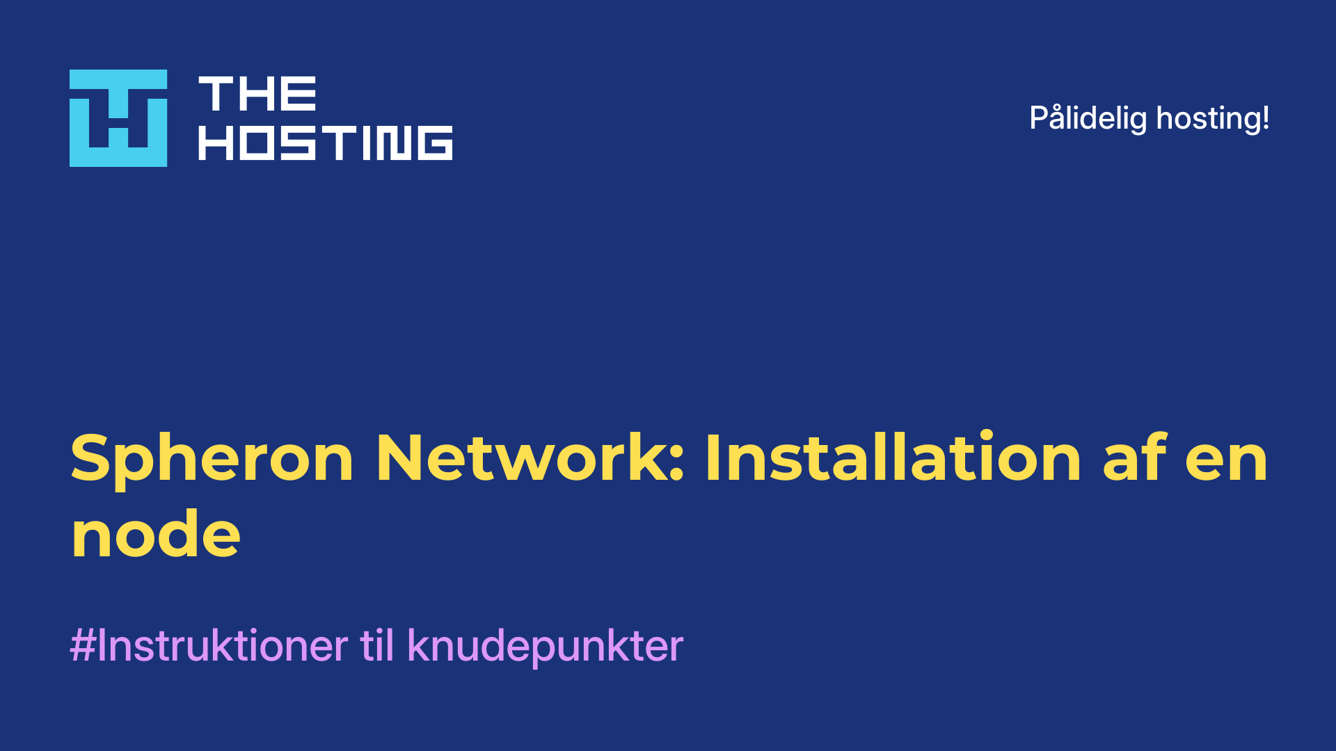 Spheron Network: Installation af en node