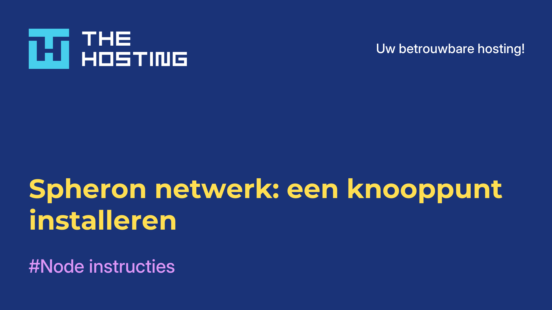 Spheron-netwerk: een knooppunt installeren