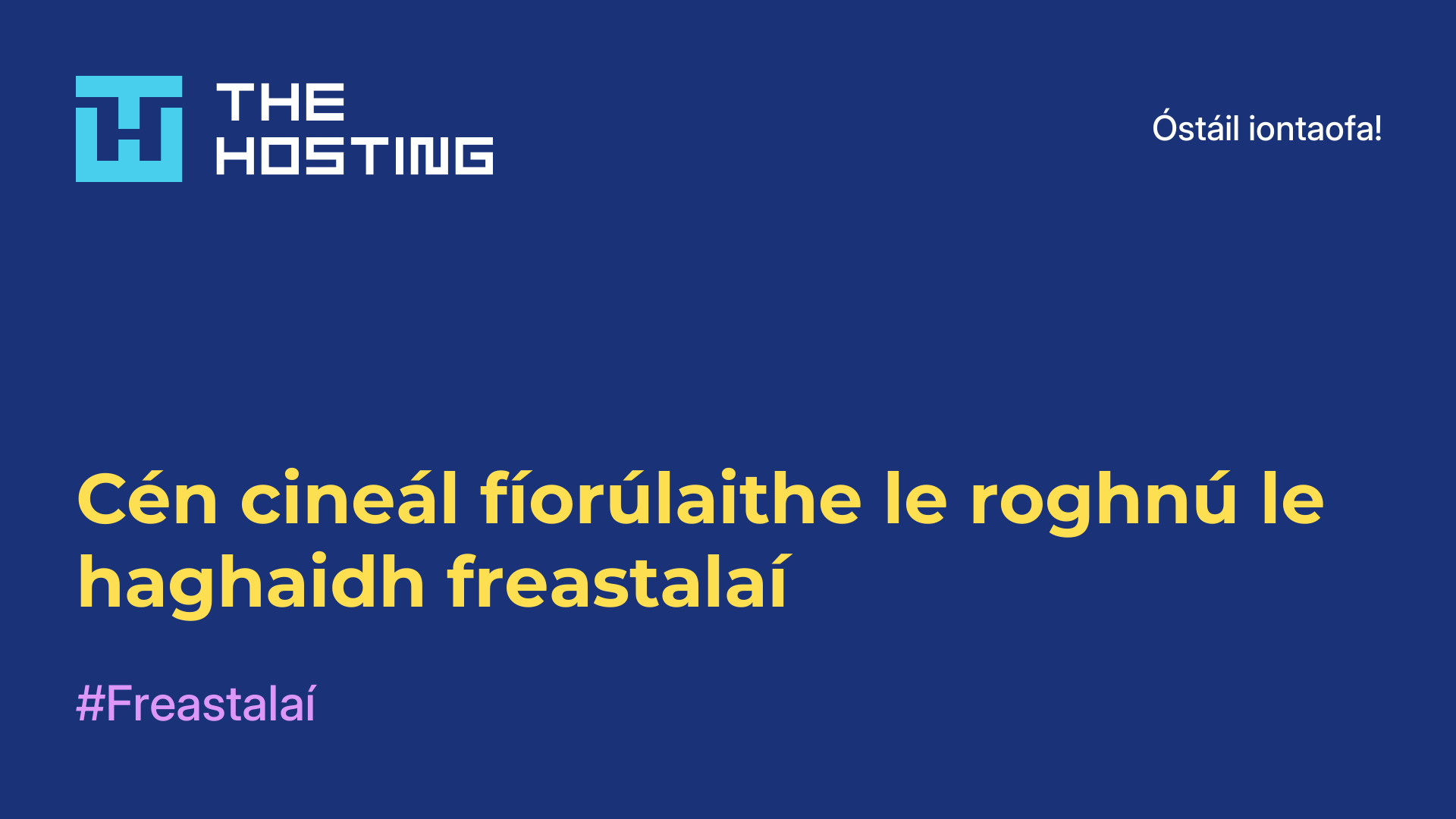 Cén cineál fíorúlaithe le roghnú le haghaidh freastalaí