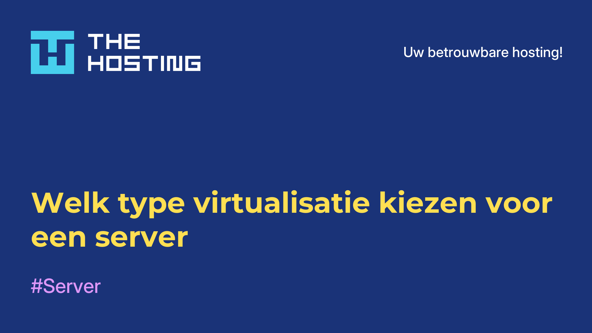 Welk type virtualisatie kiezen voor een server