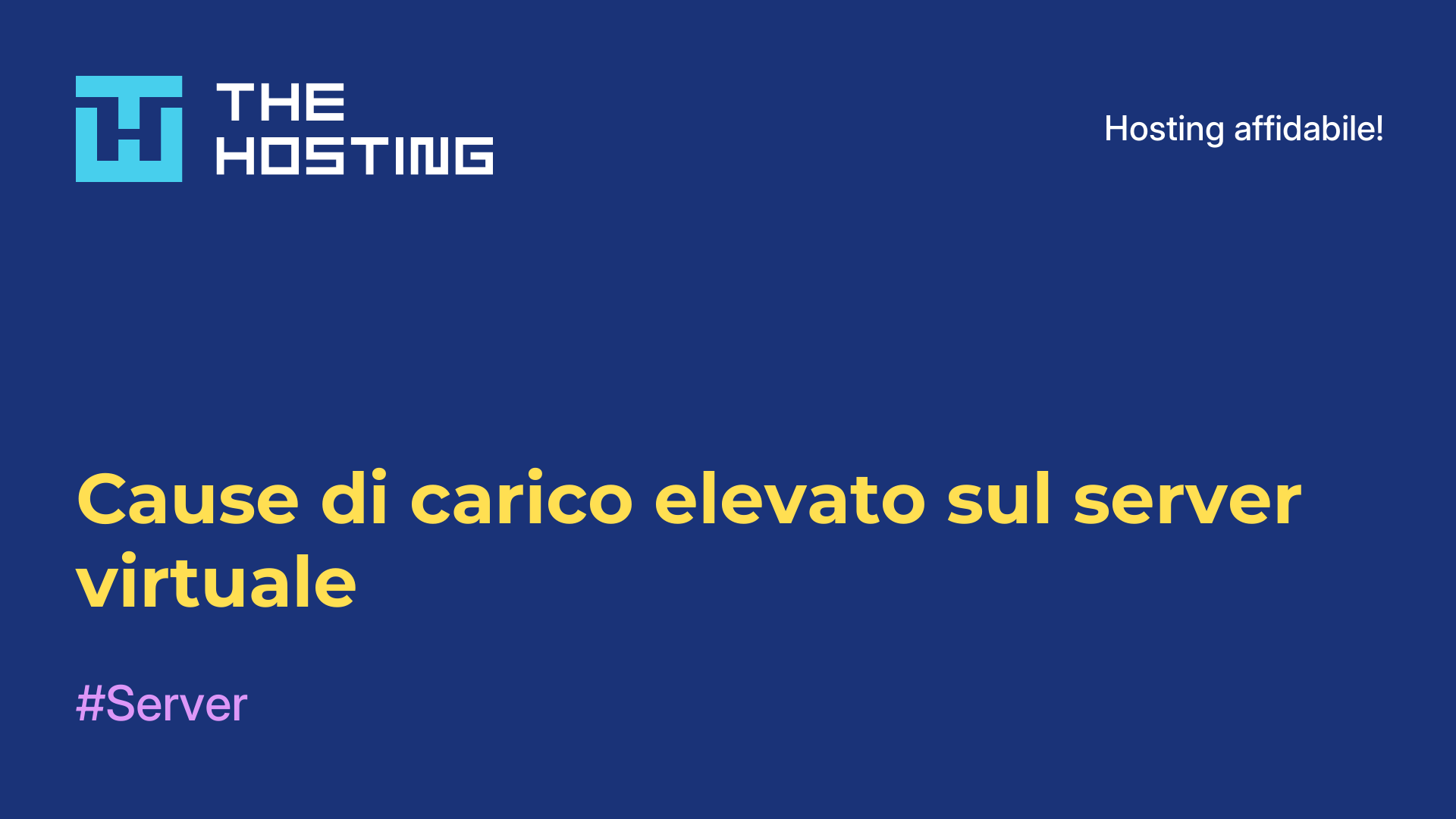 Cause di carico elevato sul server virtuale