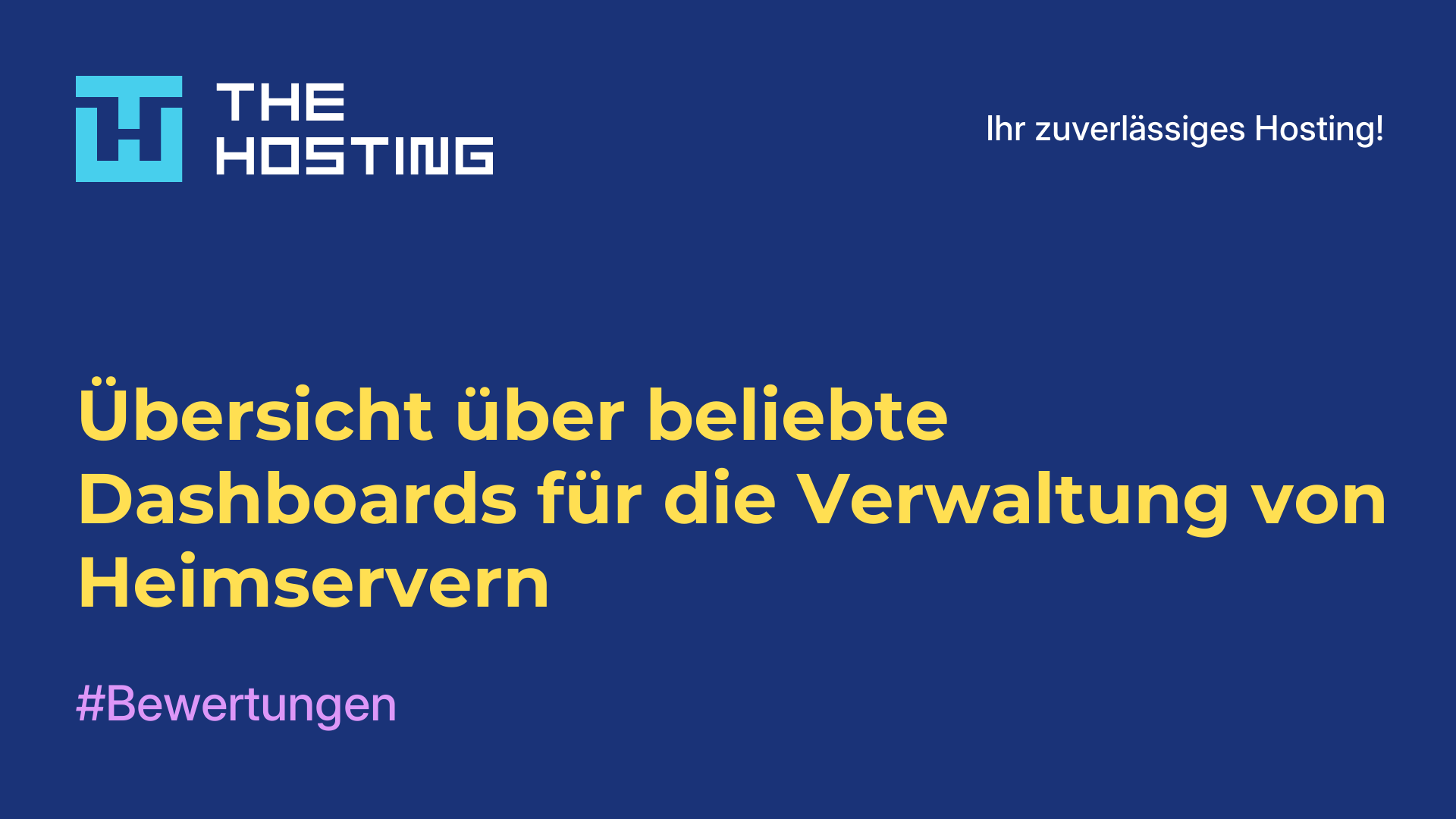 Übersicht über beliebte Dashboards für die Verwaltung von Heimservern