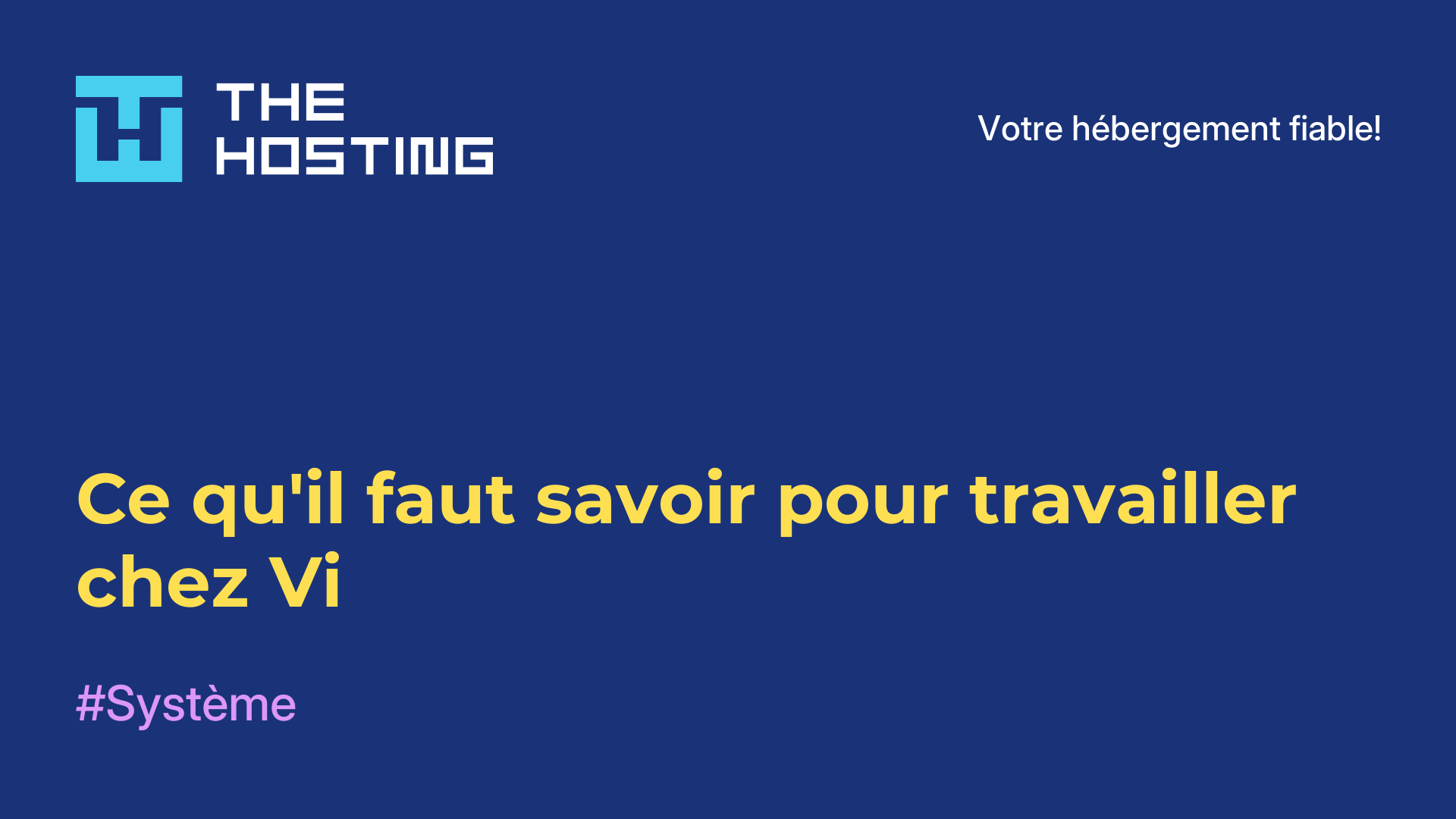 Ce qu'il faut savoir pour travailler chez Vi