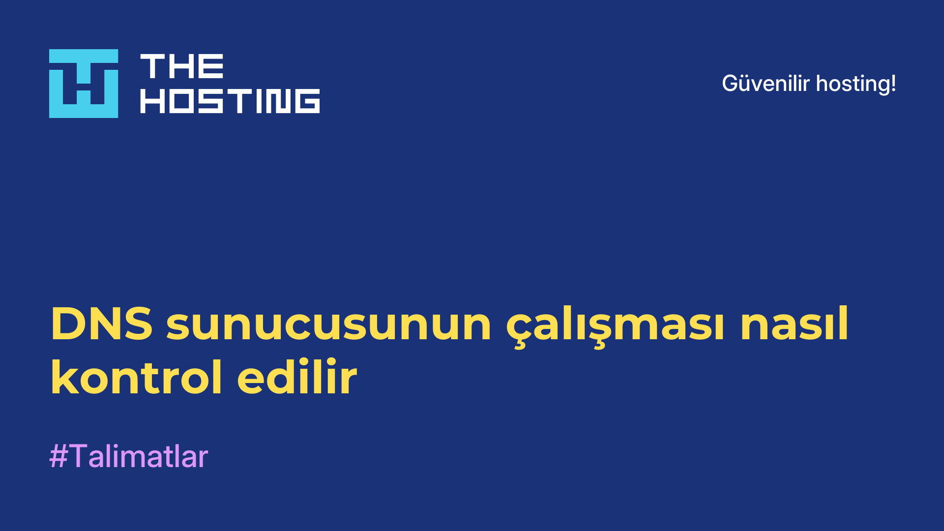 DNS sunucusunun çalışması nasıl kontrol edilir