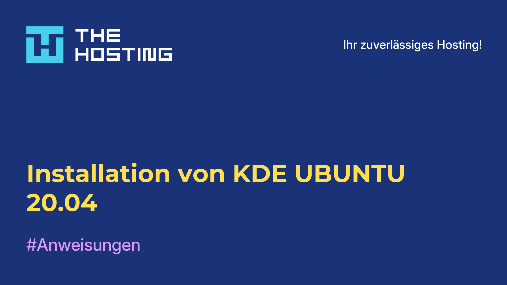 Installation von KDE UBUNTU 20.04