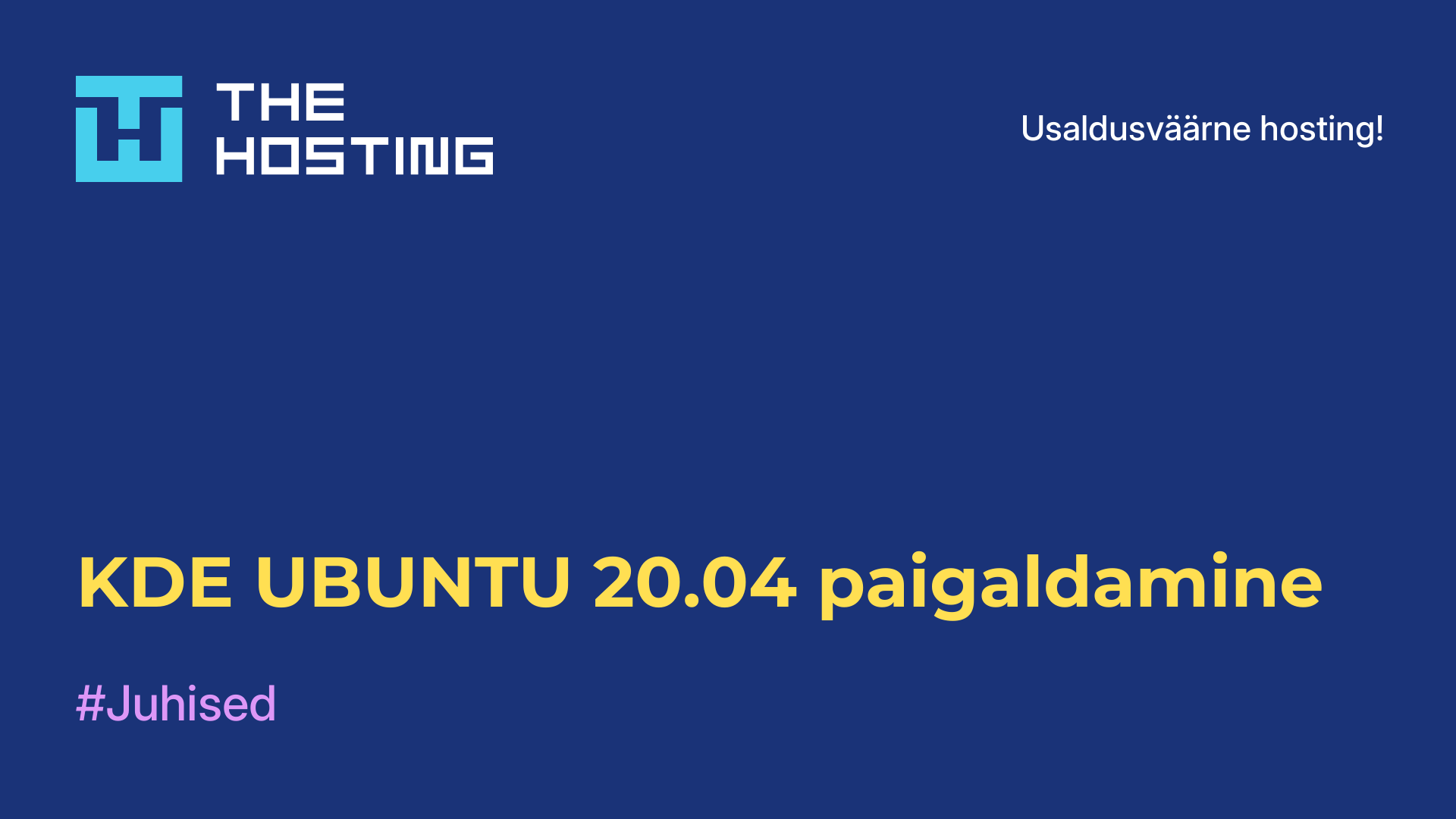 KDE UBUNTU 20.04 paigaldamine