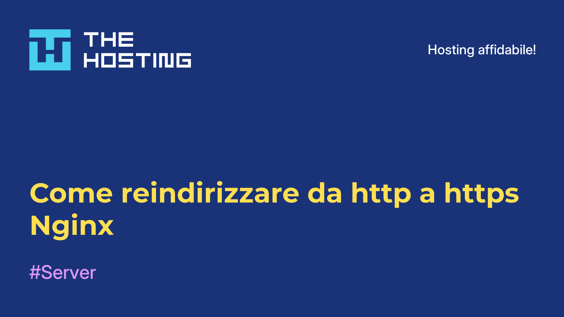 Come reindirizzare da http a https Nginx
