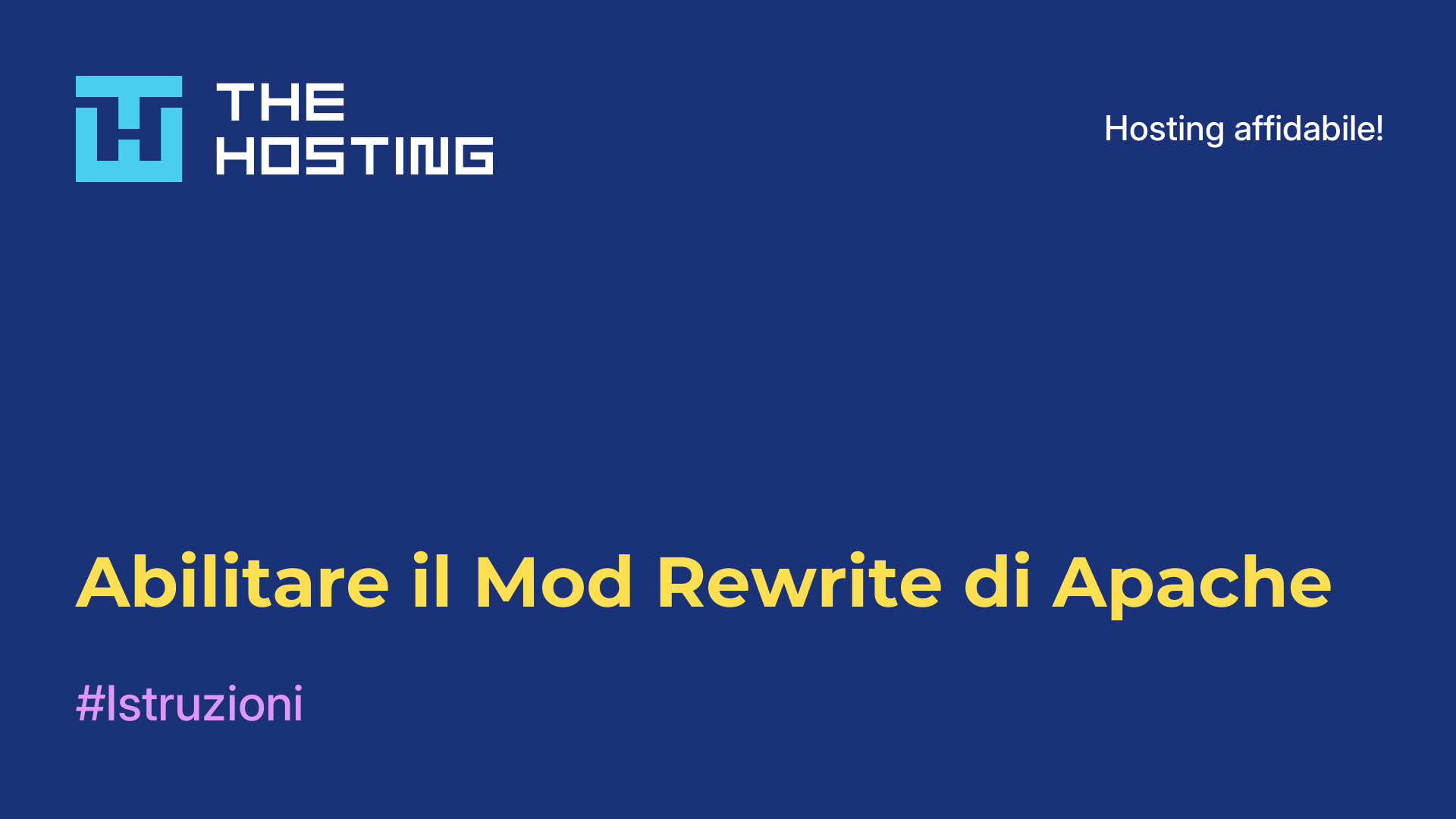 Abilitare il Mod Rewrite di Apache