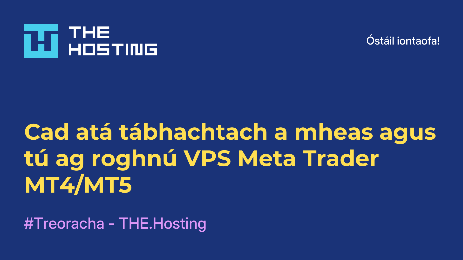 Cad atá tábhachtach a mheas agus tú ag roghnú VPS Meta Trader MT4/MT5