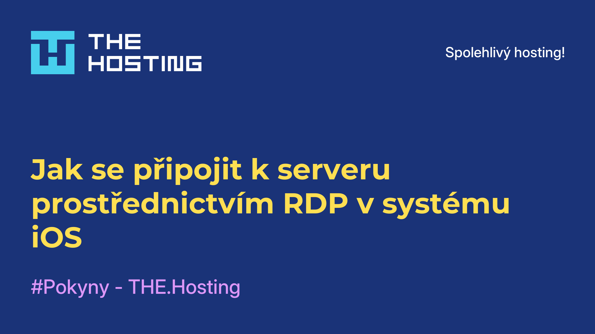 Jak se připojit k serveru prostřednictvím RDP v systému iOS
