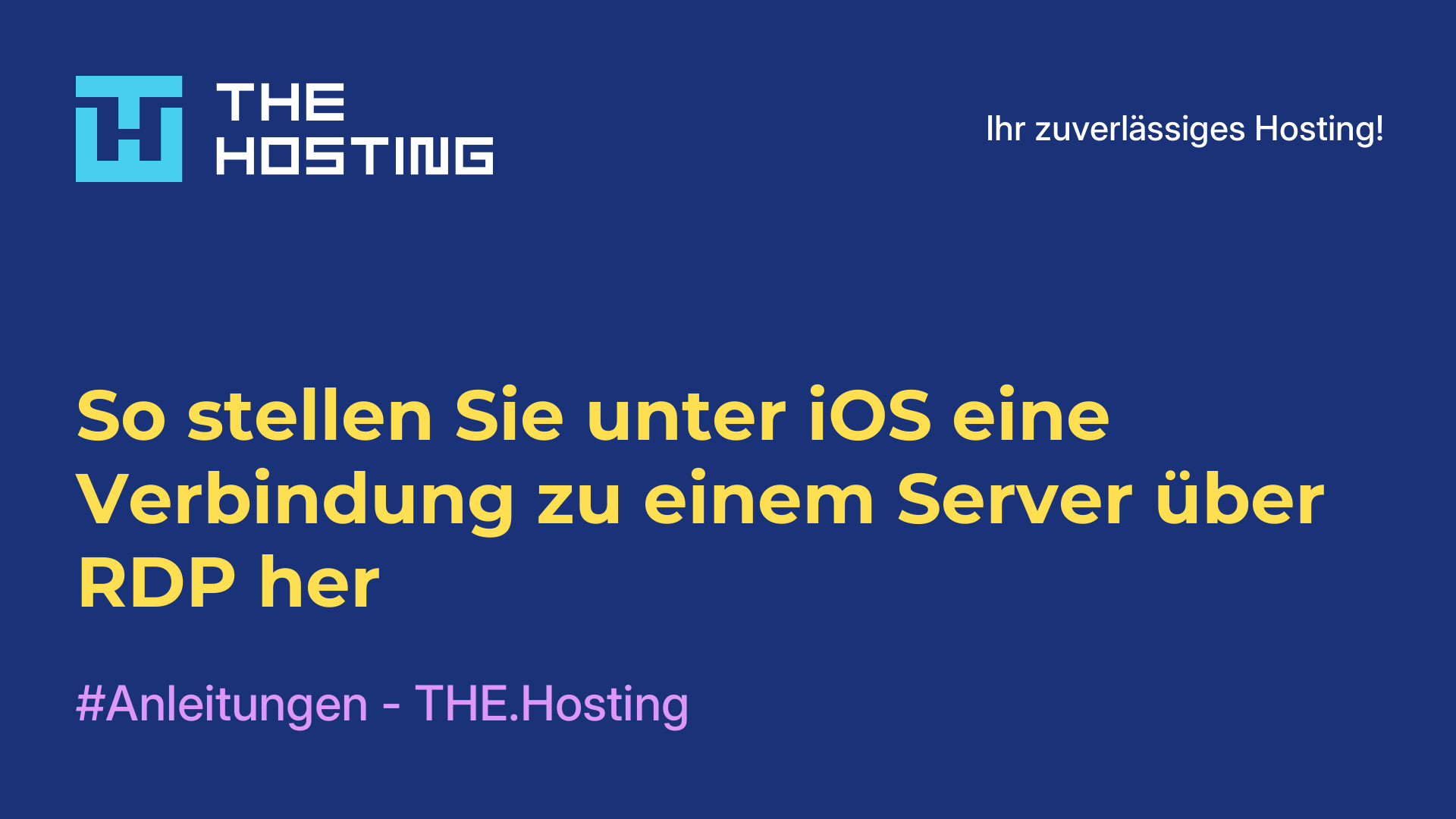 So stellen Sie unter iOS eine Verbindung zu einem Server über RDP her