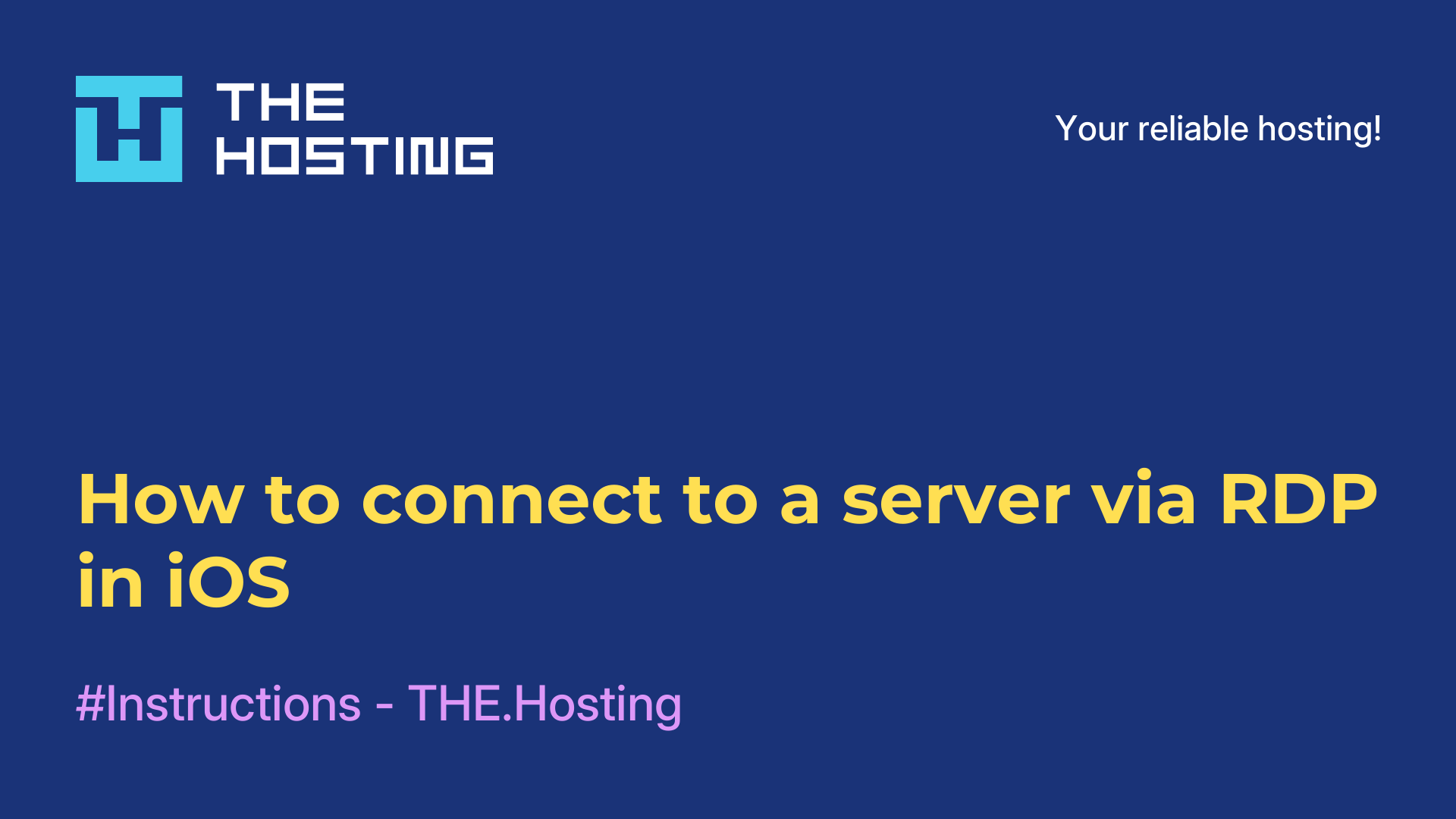 How to connect to a server via RDP in iOS