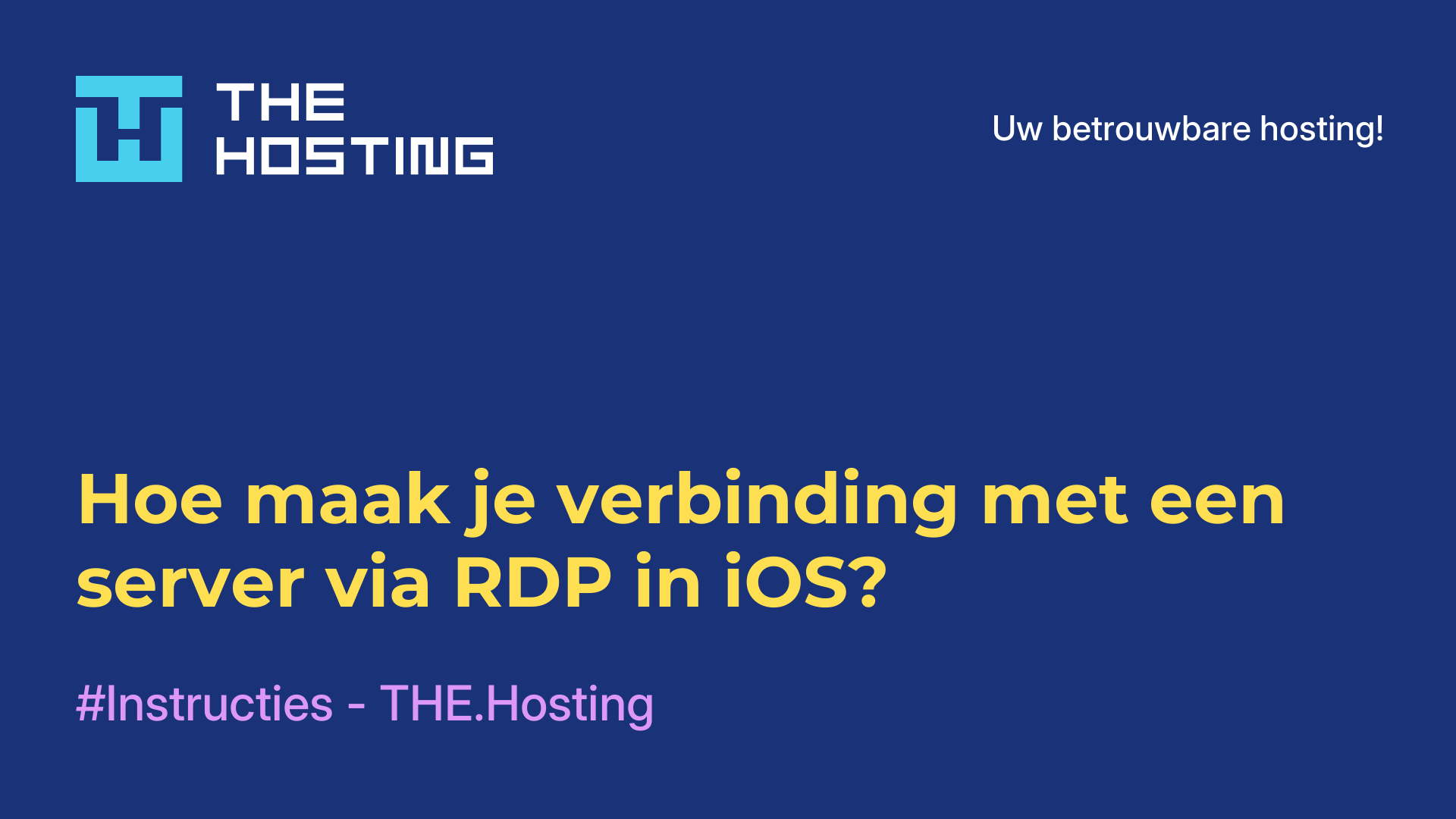 Hoe maak je verbinding met een server via RDP in iOS?