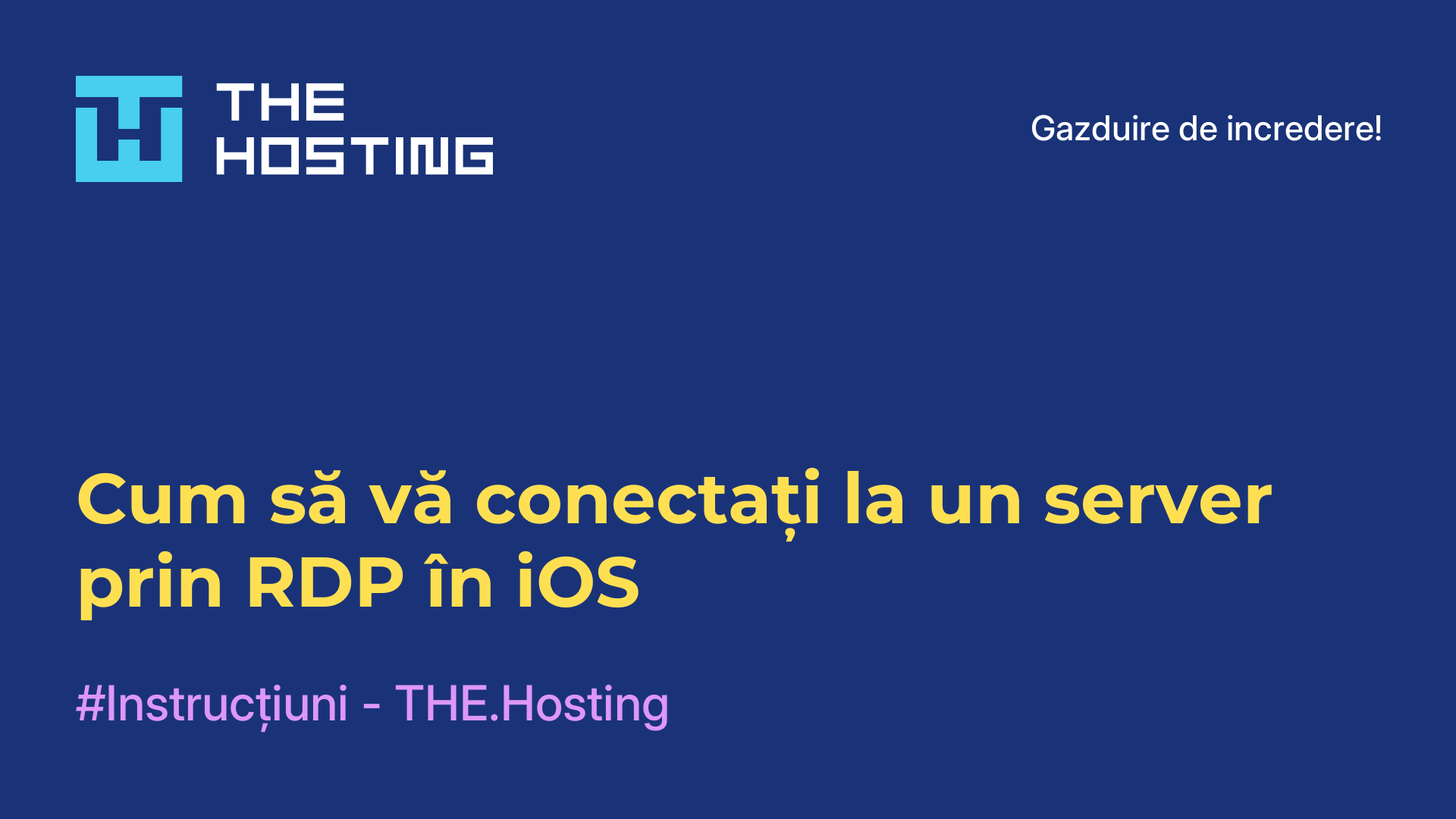 Cum să vă conectați la un server prin RDP în iOS
