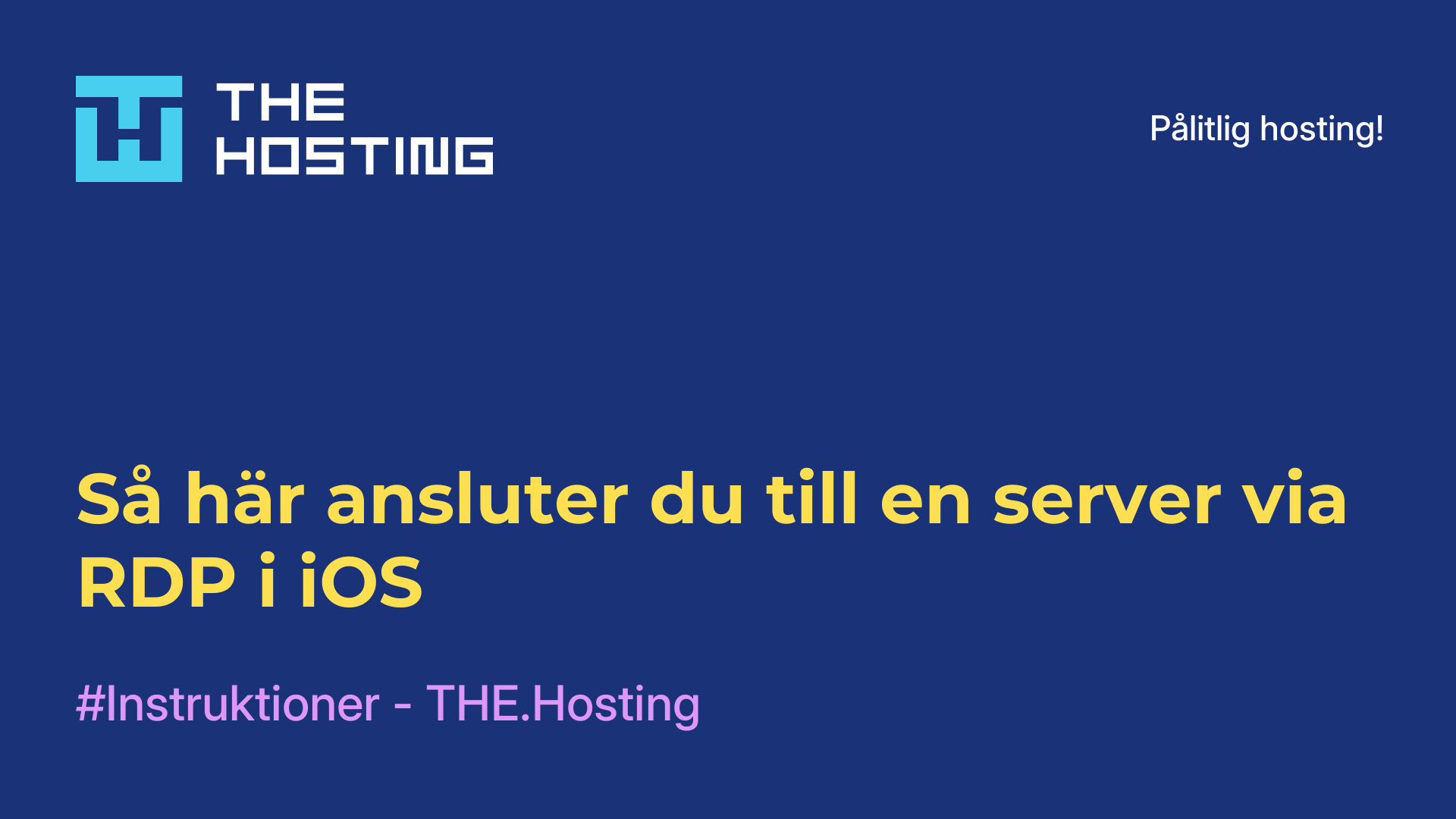 Så här ansluter du till en server via RDP i iOS