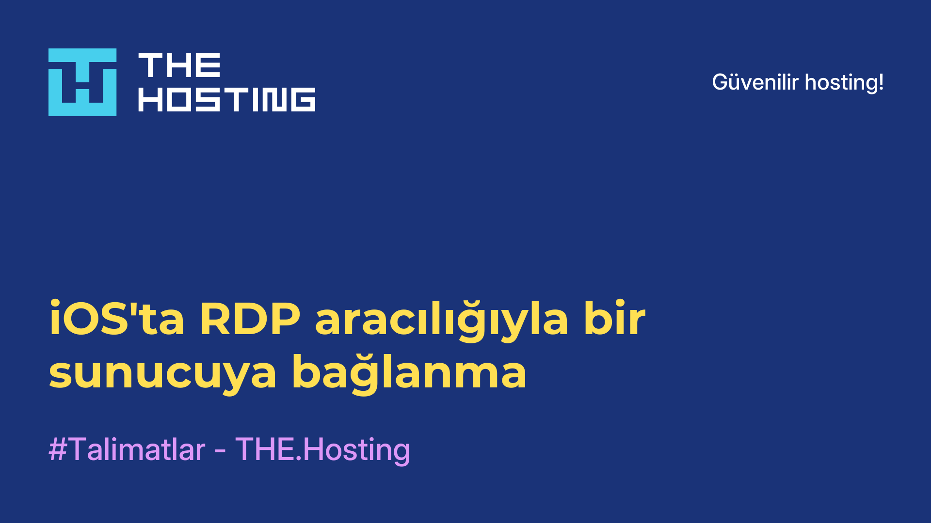 iOS'ta RDP aracılığıyla bir sunucuya bağlanma