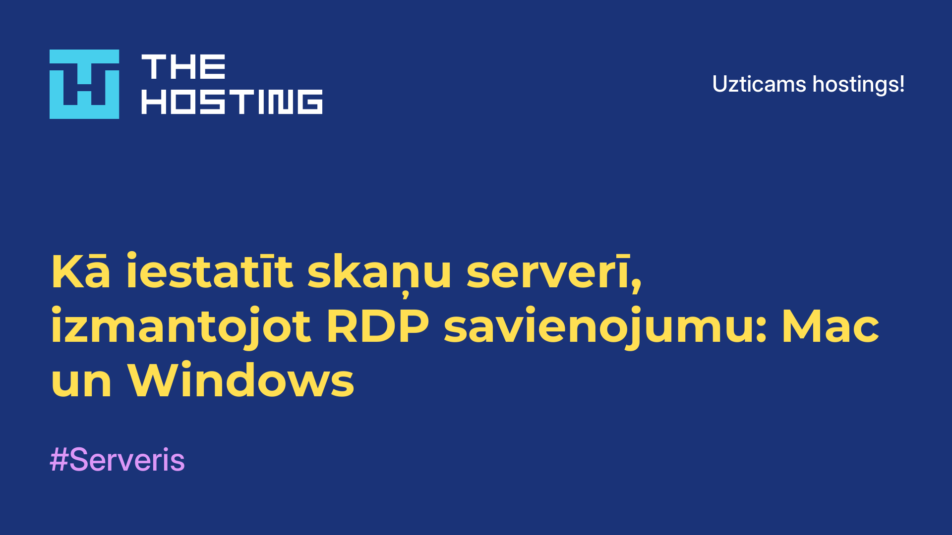 Kā iestatīt skaņu serverī, izmantojot RDP savienojumu: Mac un Windows