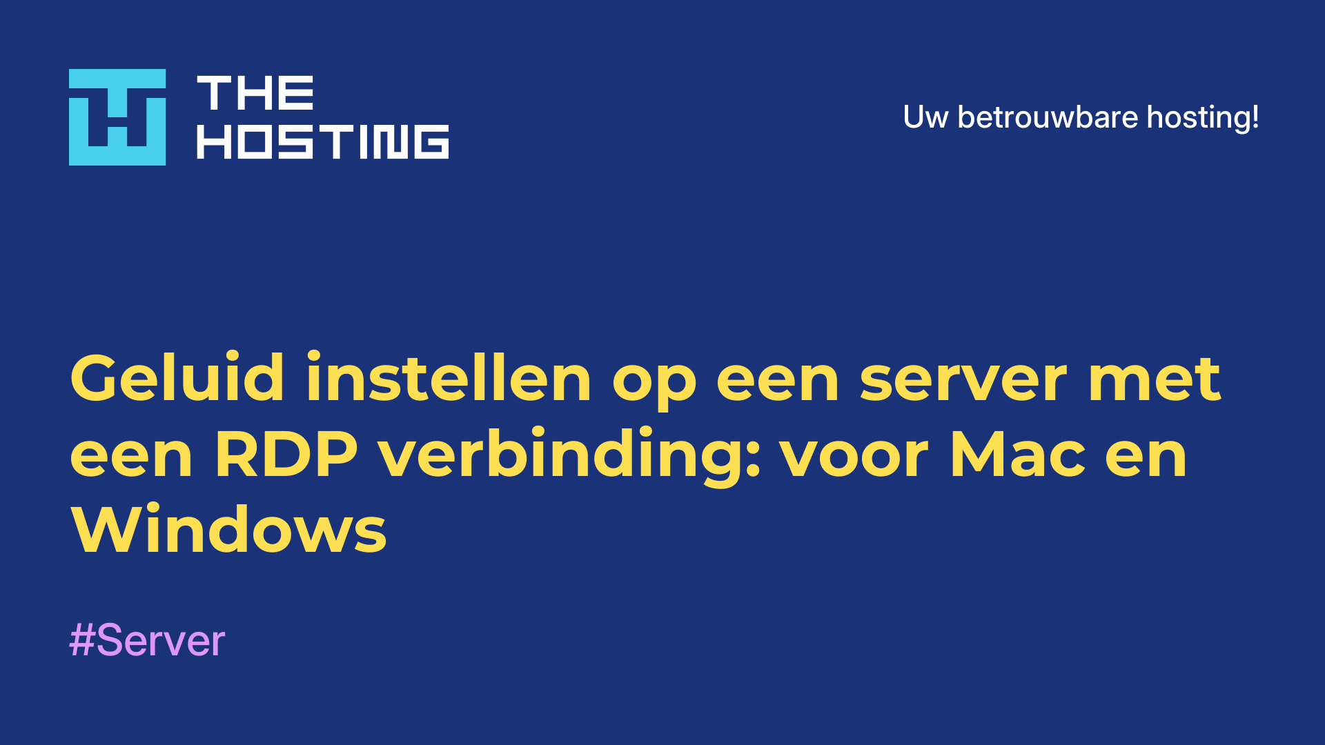 Geluid instellen op een server met een RDP-verbinding: voor Mac en Windows