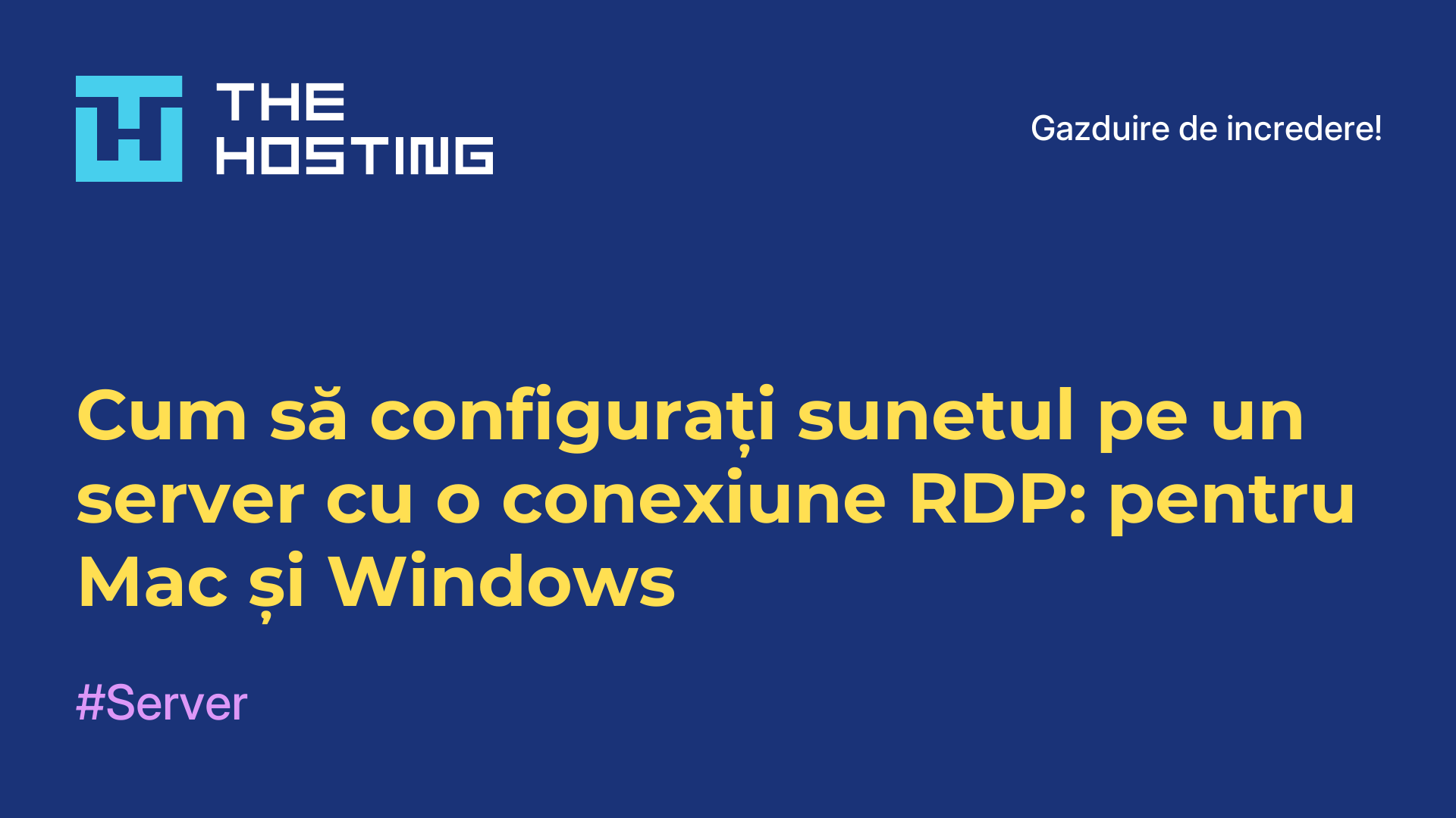 Cum să configurați sunetul pe un server cu o conexiune RDP: pentru Mac și Windows