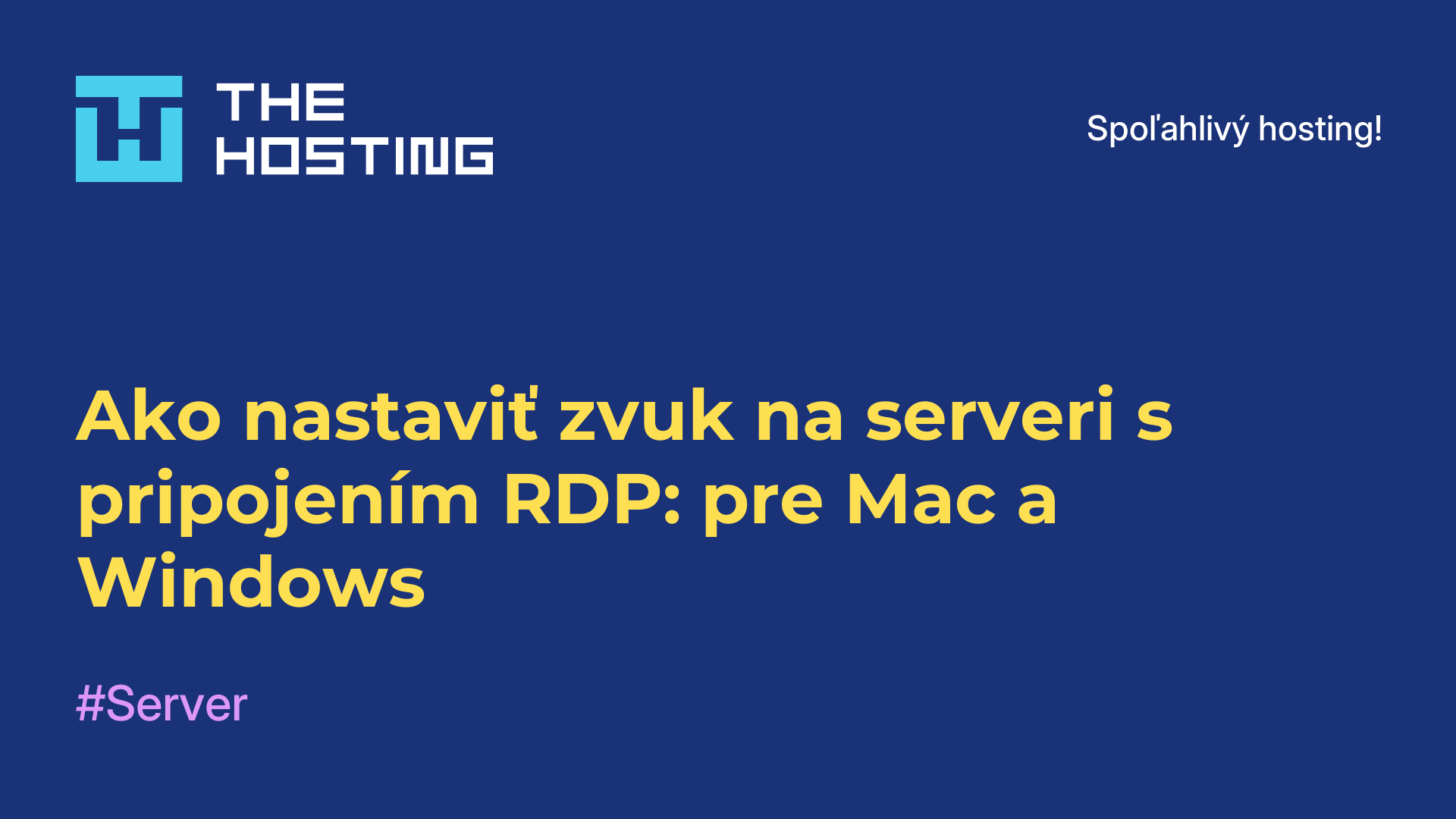 Ako nastaviť zvuk na serveri s pripojením RDP: pre Mac a Windows
