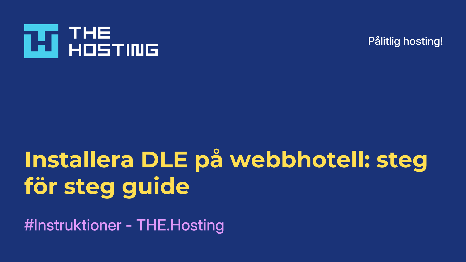 Installera DLE på webbhotell: steg-för-steg-guide