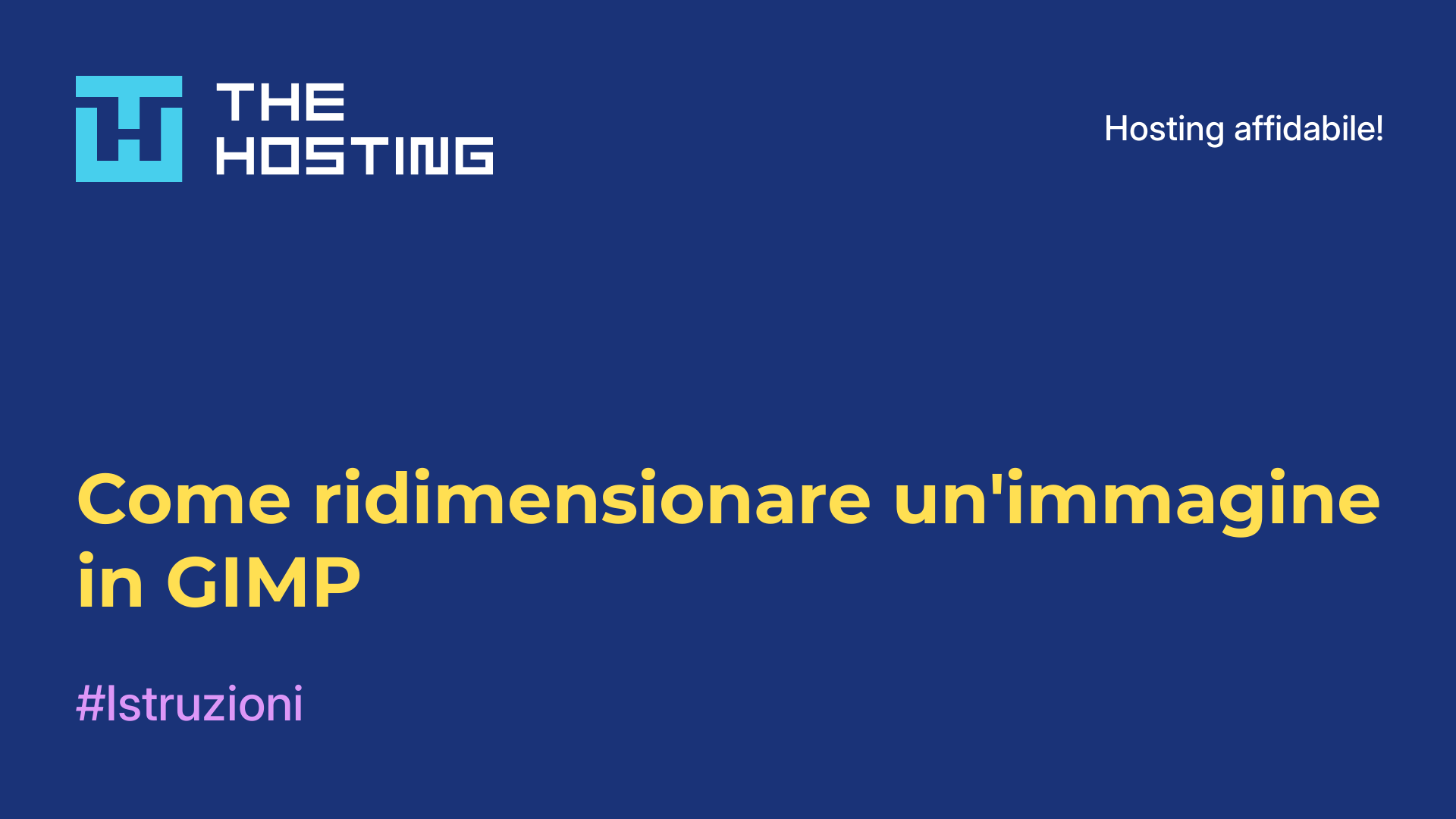 Come ridimensionare un'immagine in GIMP