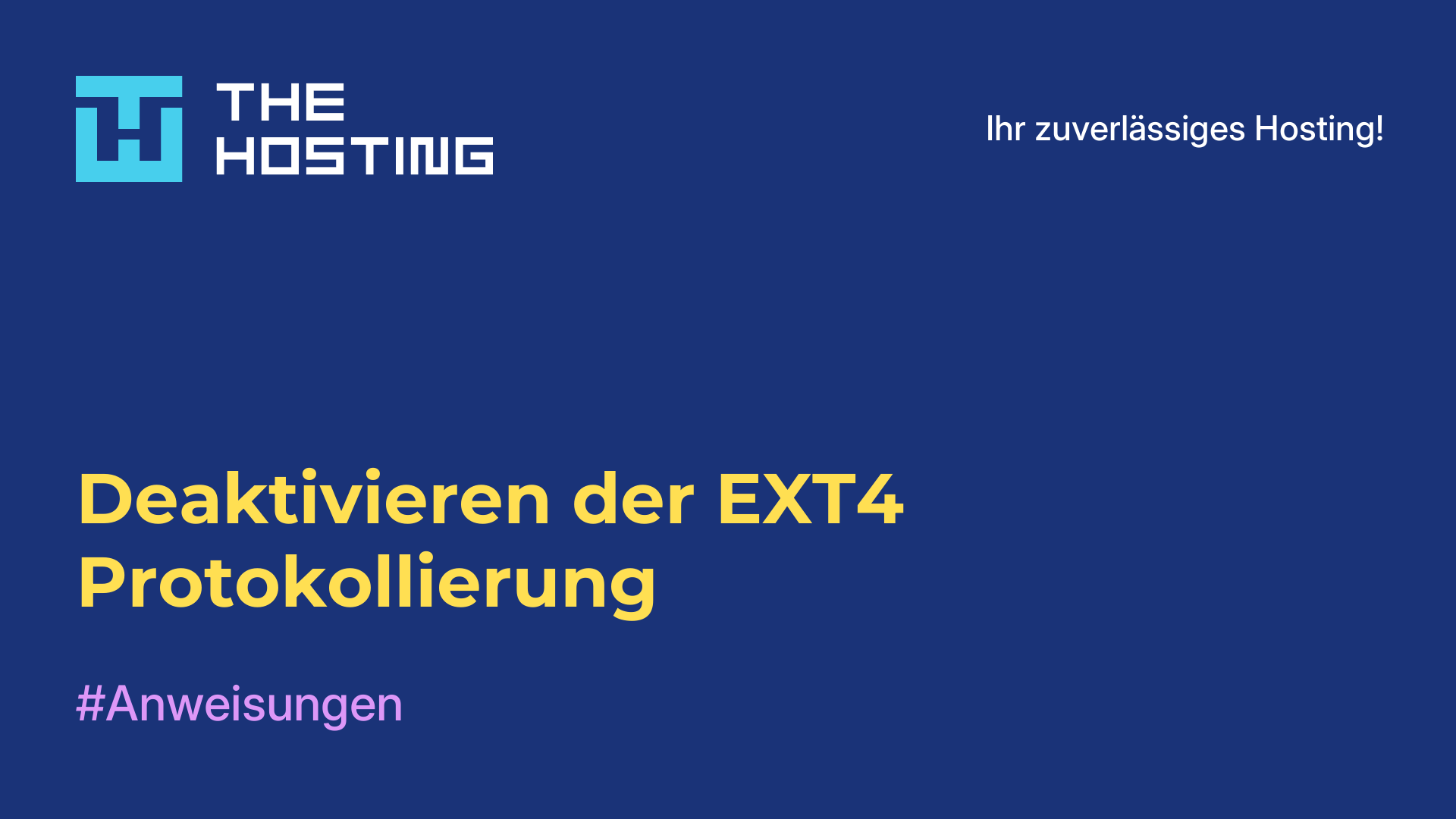 Deaktivieren der EXT4-Protokollierung