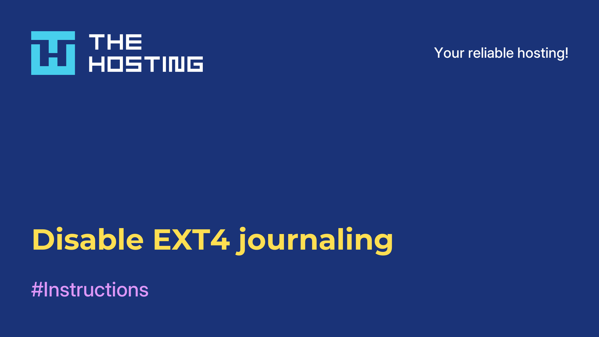 Disable EXT4 journaling