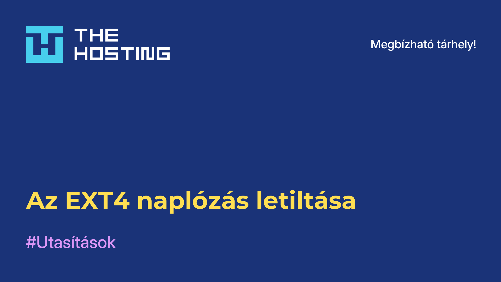 Az EXT4 naplózás letiltása