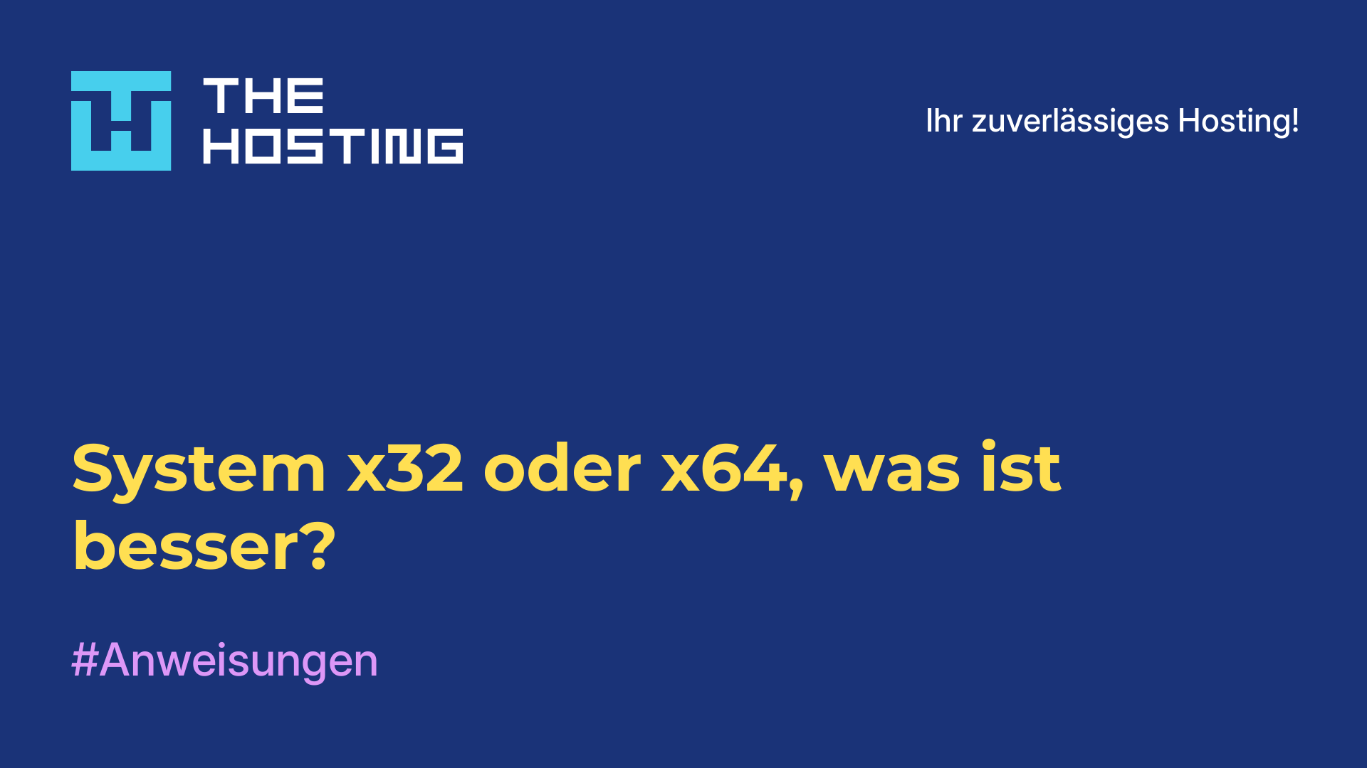 System x32 oder x64, was ist besser?