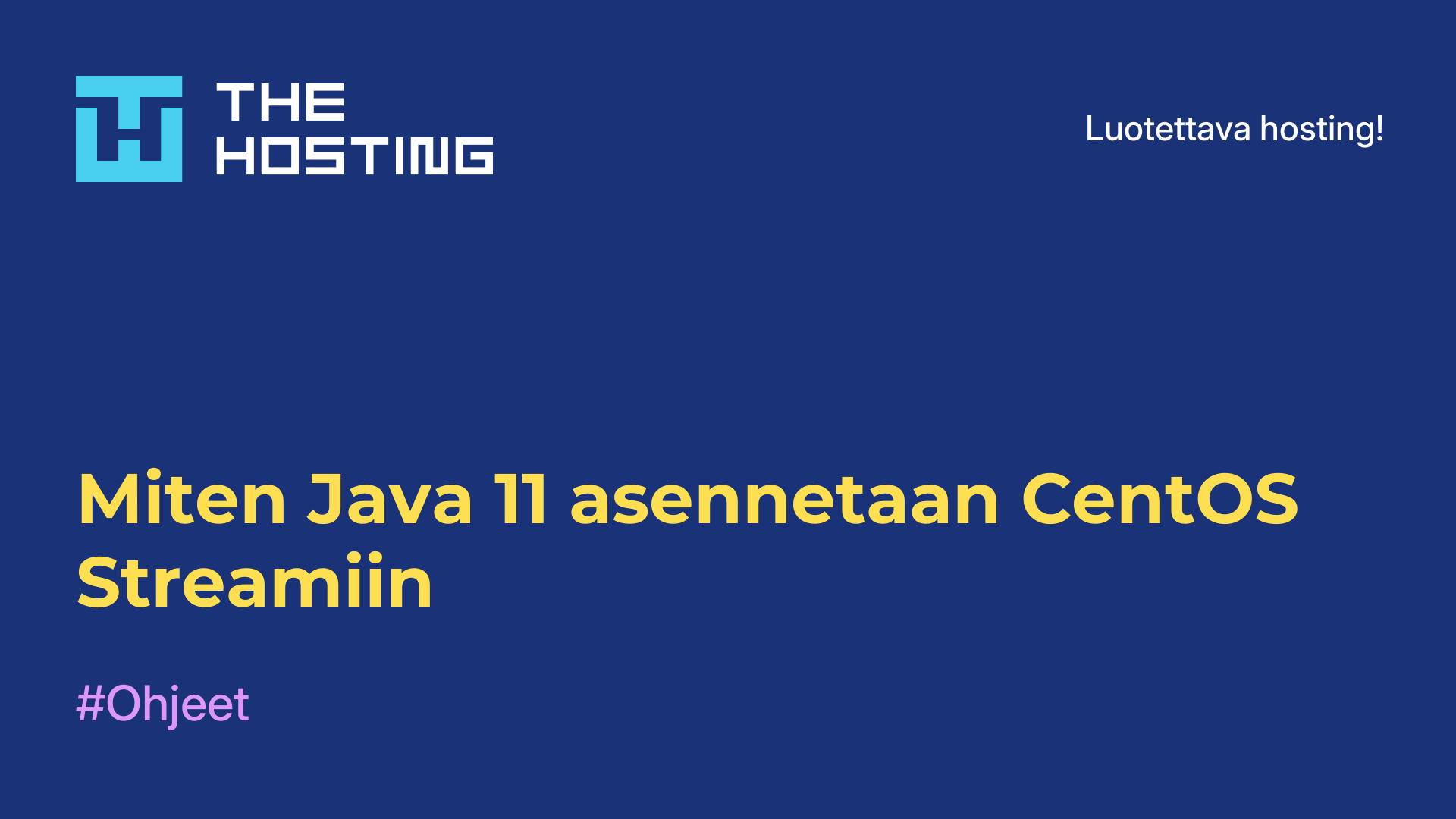 Miten Java 11 asennetaan CentOS Streamiin