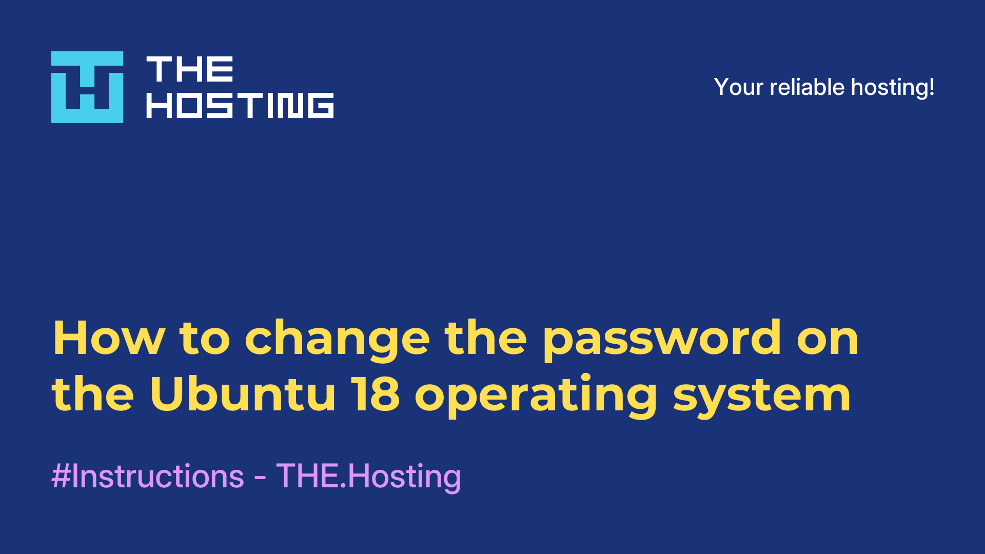 How to change the password on the Ubuntu 18 operating system
